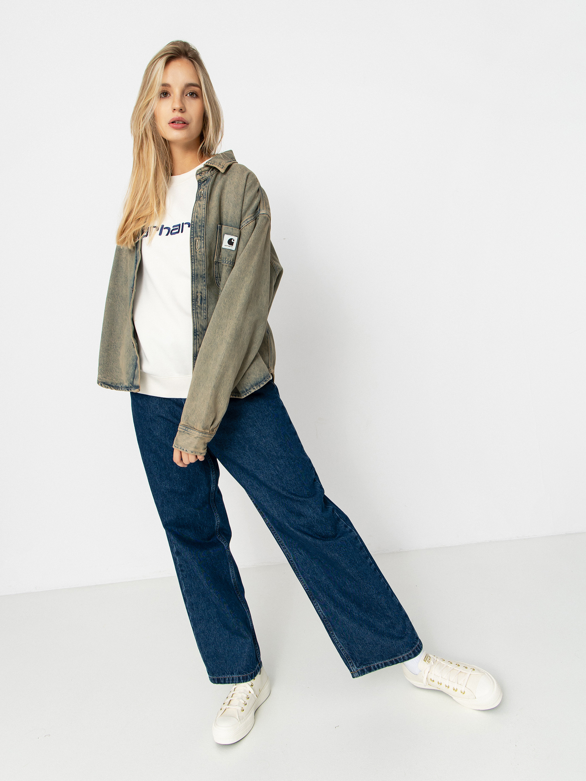 u042fu043au0435 Carhartt WIP Georgia Wmn (blue/leather/garment dyed)