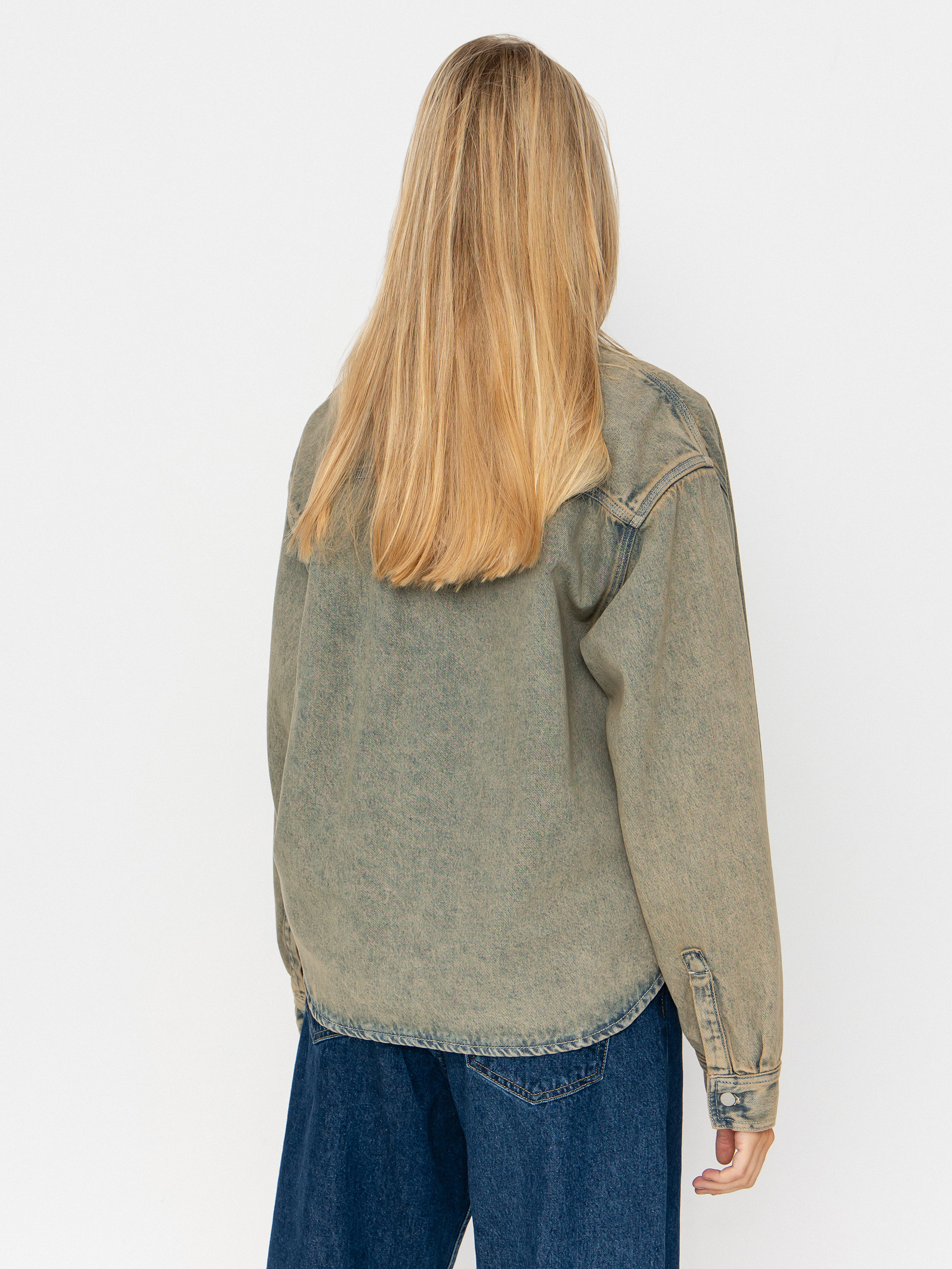 Яке Carhartt WIP Georgia Wmn (blue/leather/garment dyed)