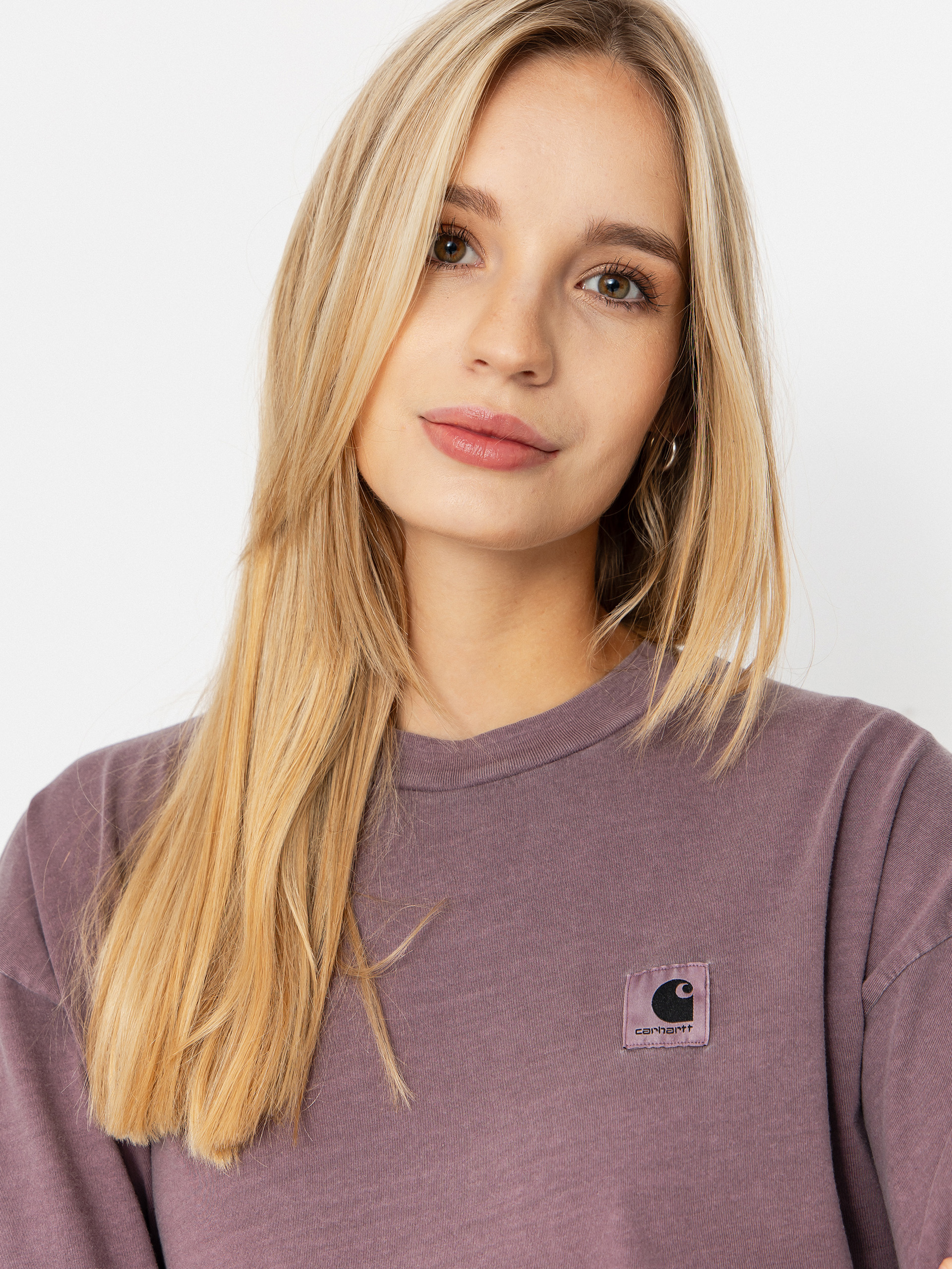 Тениска Carhartt WIP Nelson Wmn (phlox/garment dyed)