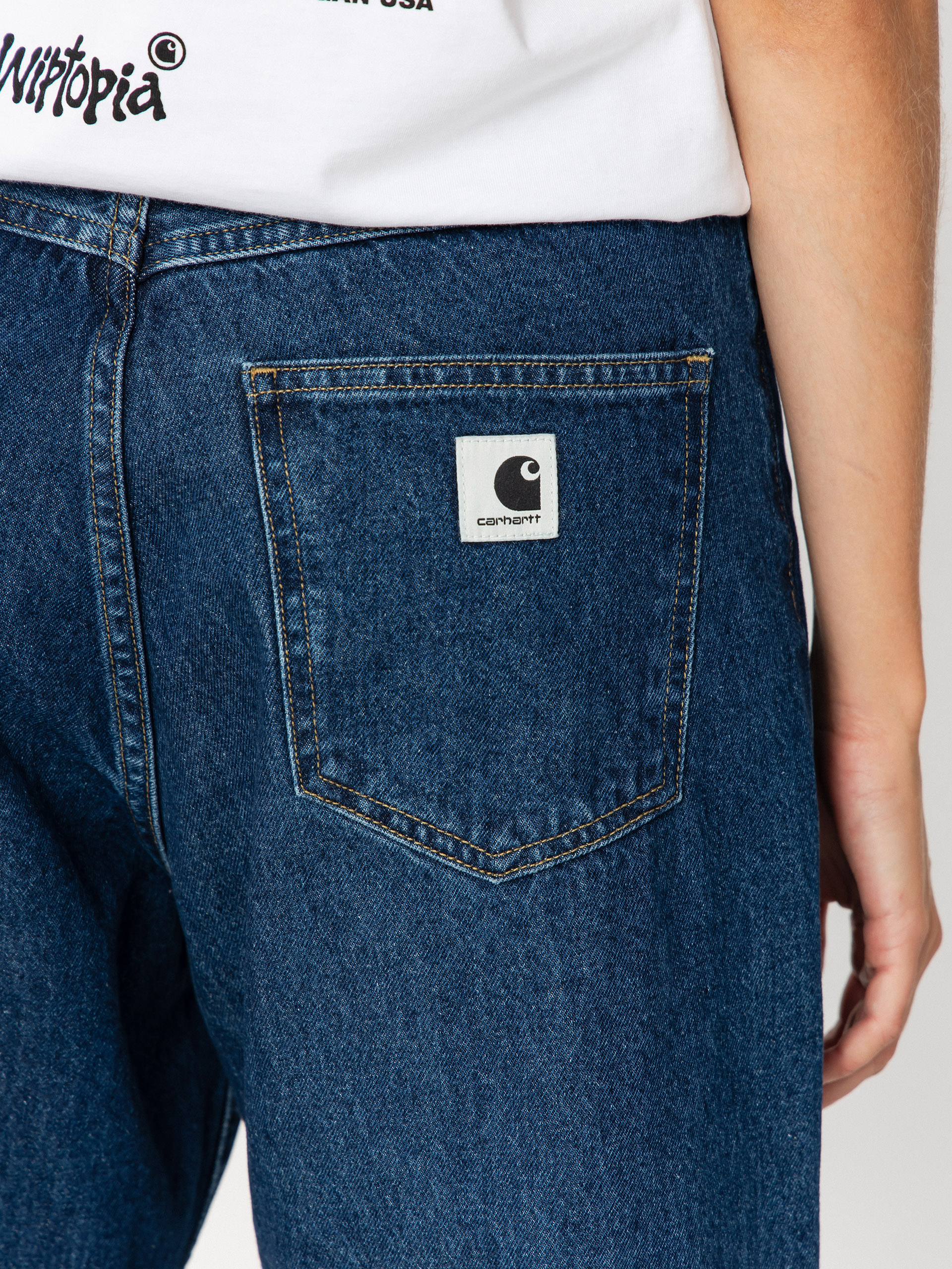 Панталони Carhartt WIP Brandon Wmn (blue/stone washed)