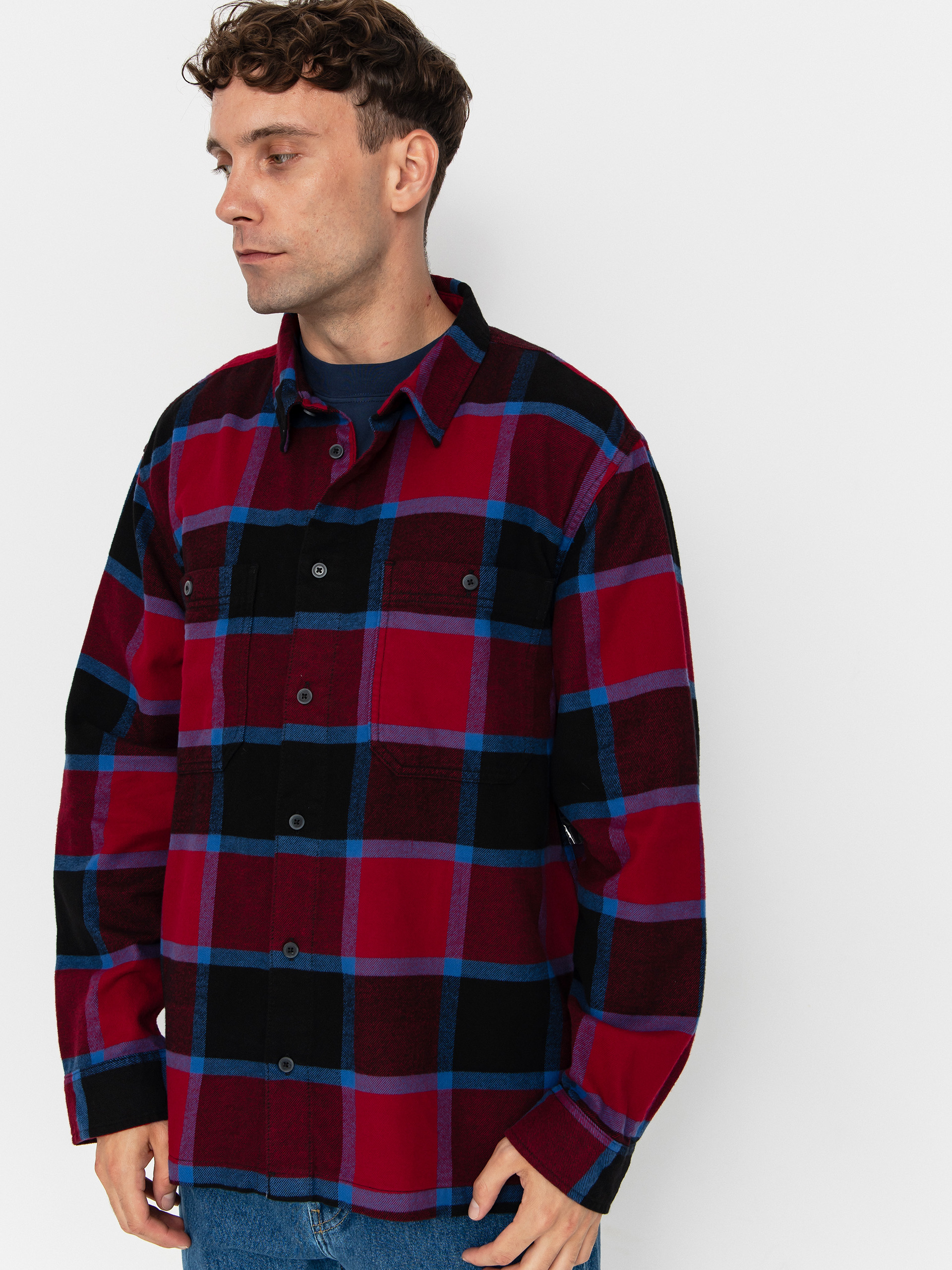u0420u0438u0437u0430 Vans Larkspur Plaid Flannel (bordeaux/black)