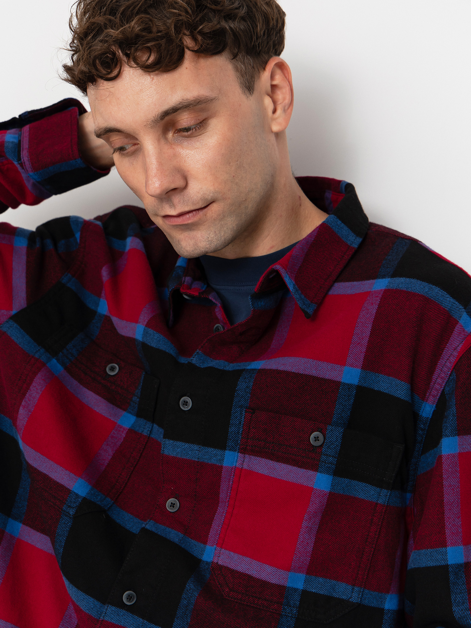 Риза Vans Larkspur Plaid Flannel (bordeaux/black)