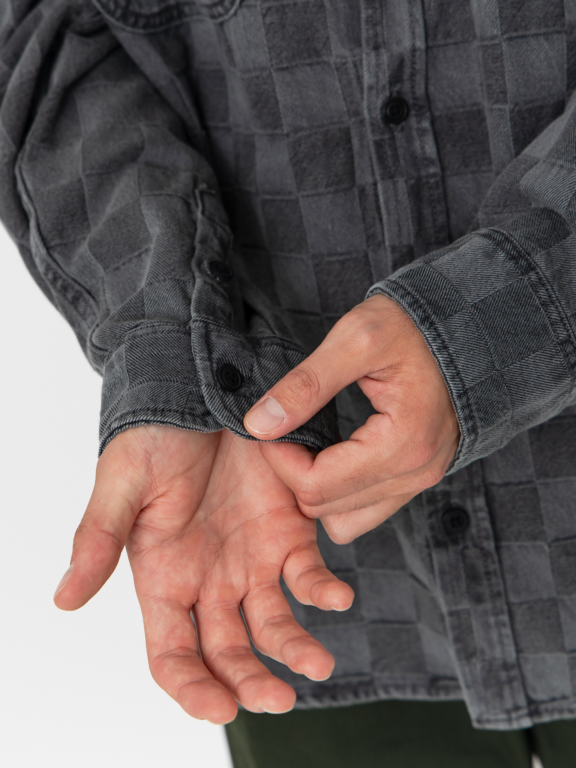 Риза Vans Hastings Checkerboard Denin Ls Woven (faded black)