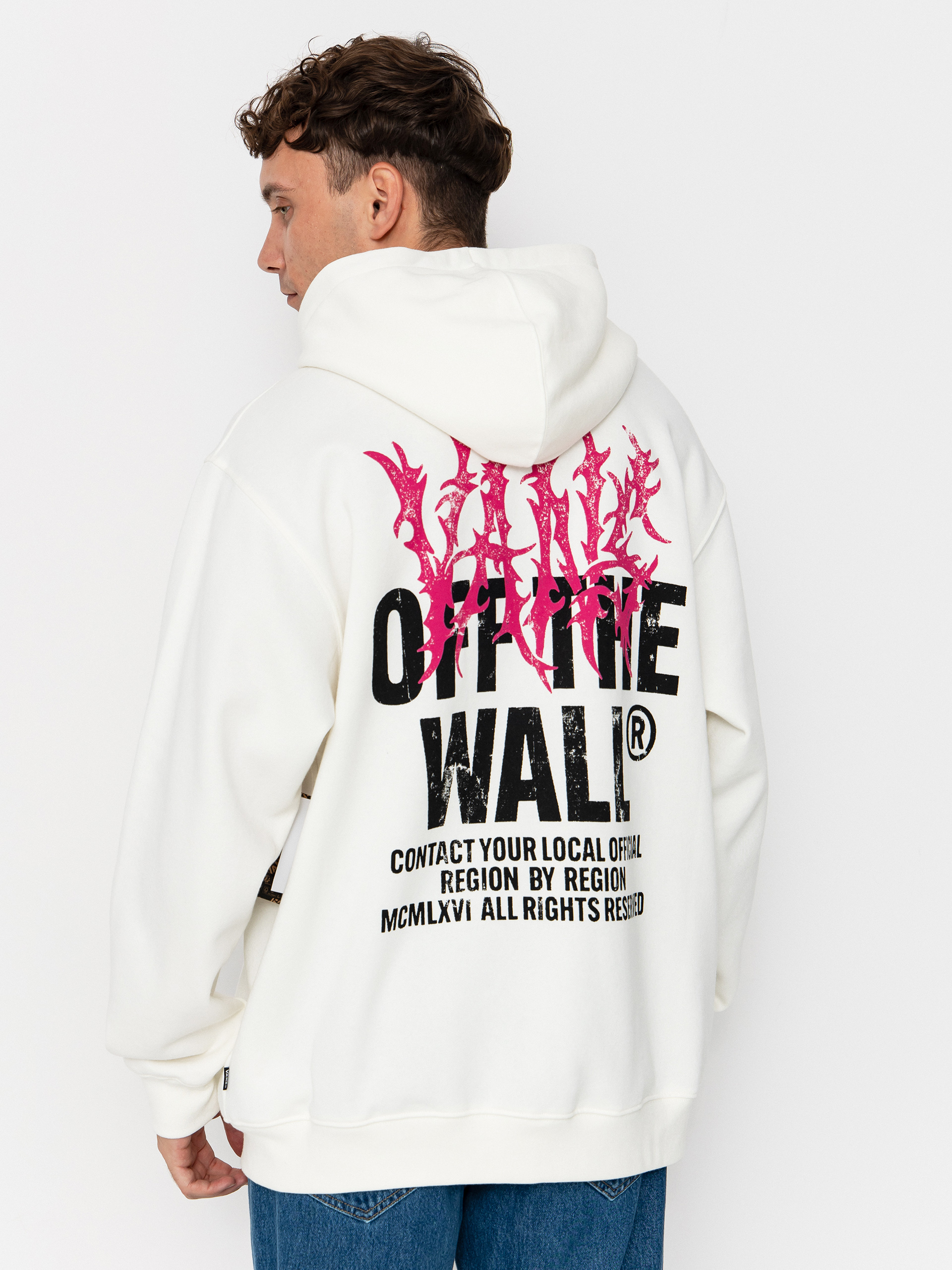 Суитшърт Vans Metal Wall Full Zip (mountain essentials marshmallow)