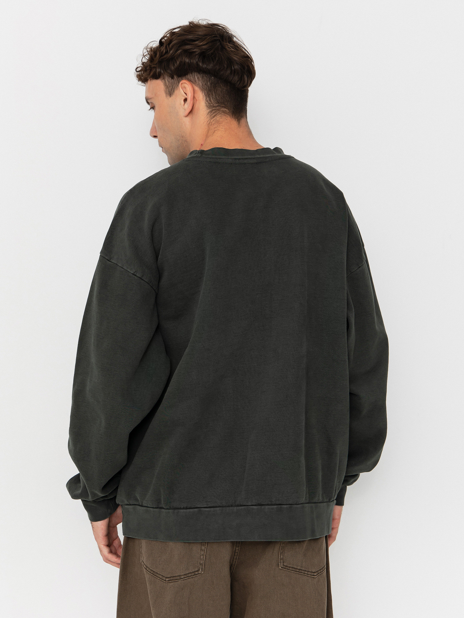 Суитшърт OBEY Lowercase Pigment Crew (pigment pirate black)