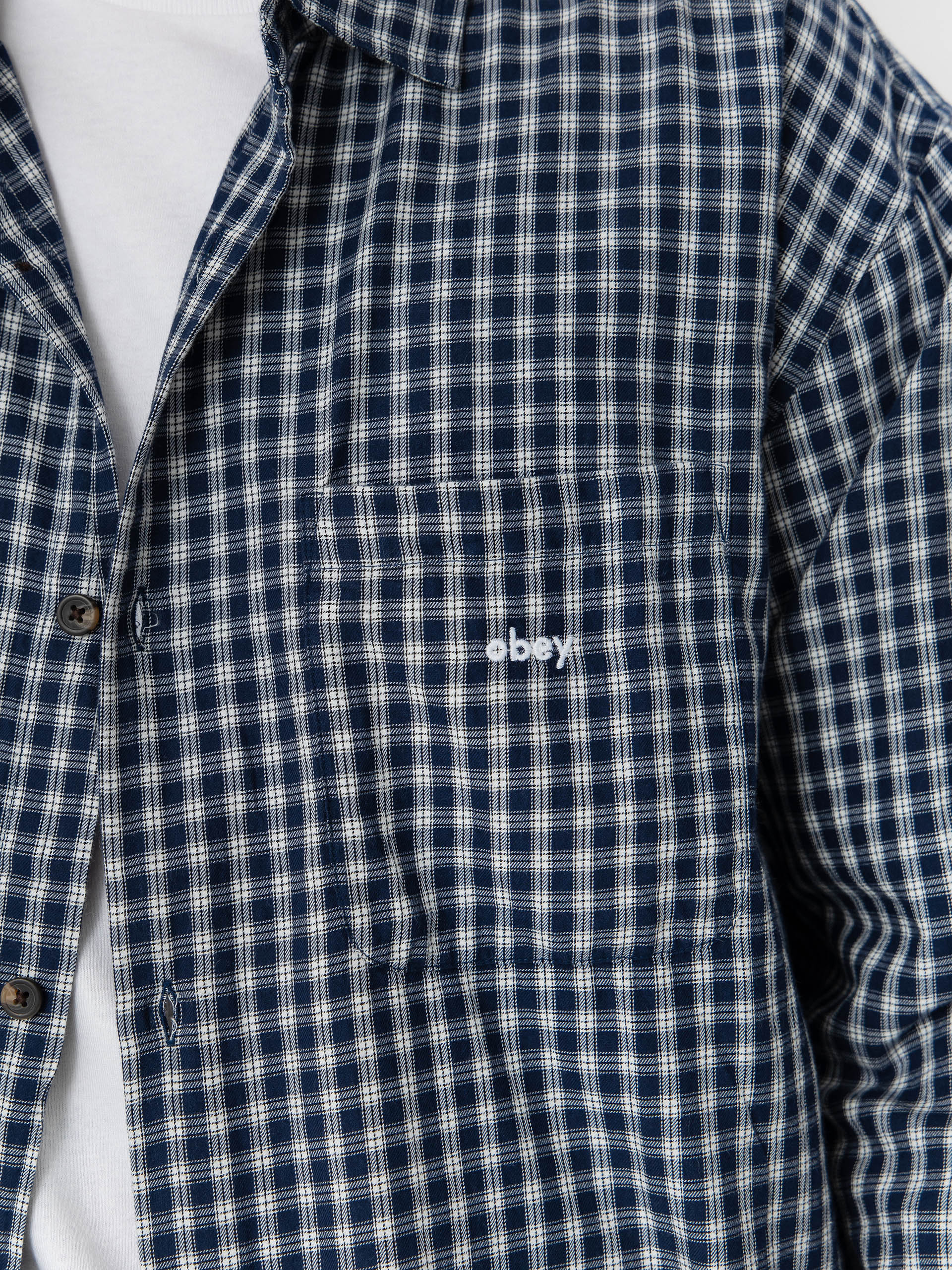 Риза OBEY Bigwig Andy Woven (academy navy multi)