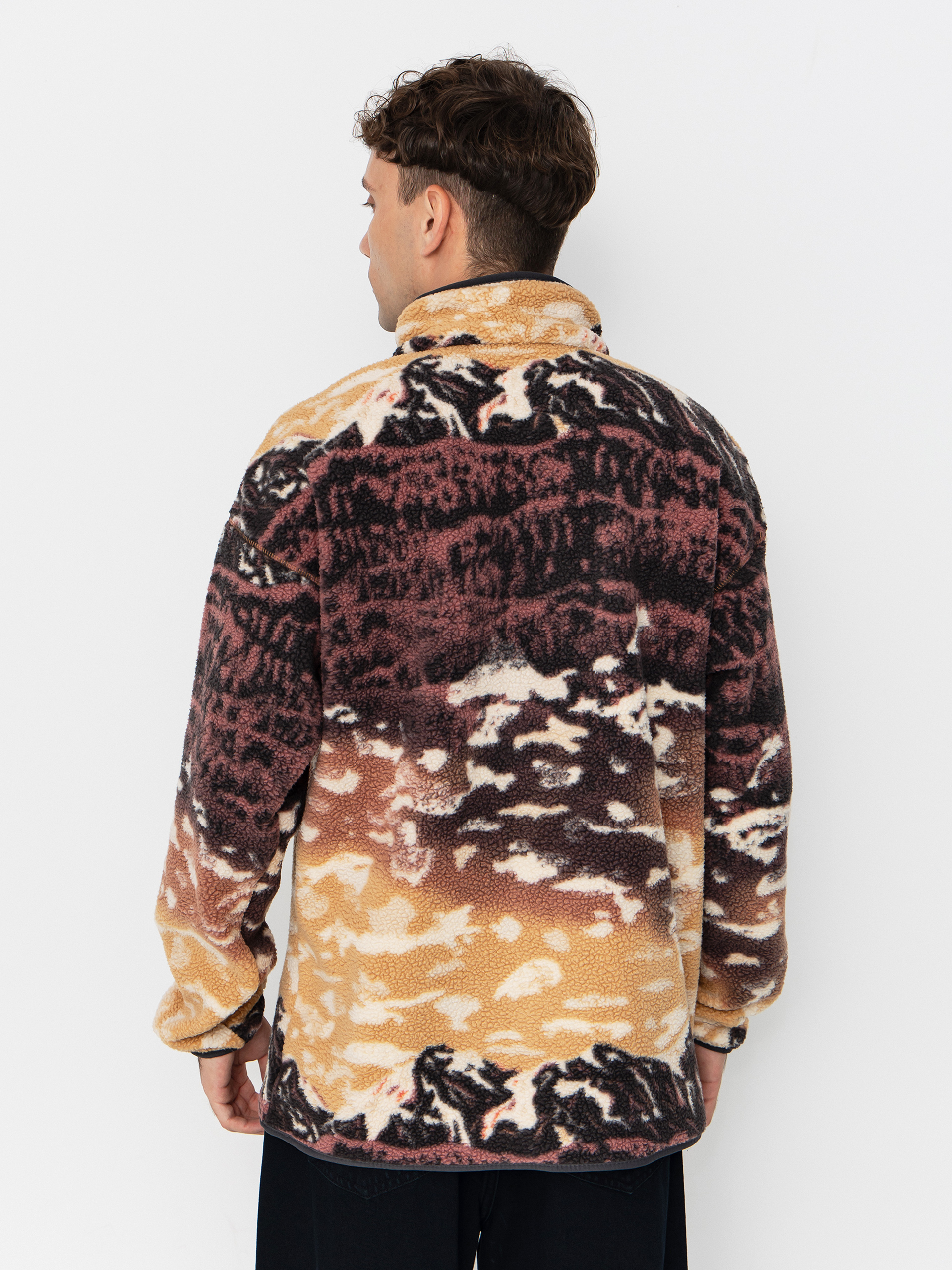 Мъжки Поларени суитшърт Columbia Helvetia II Printed Half Snap (camel brown sisters)