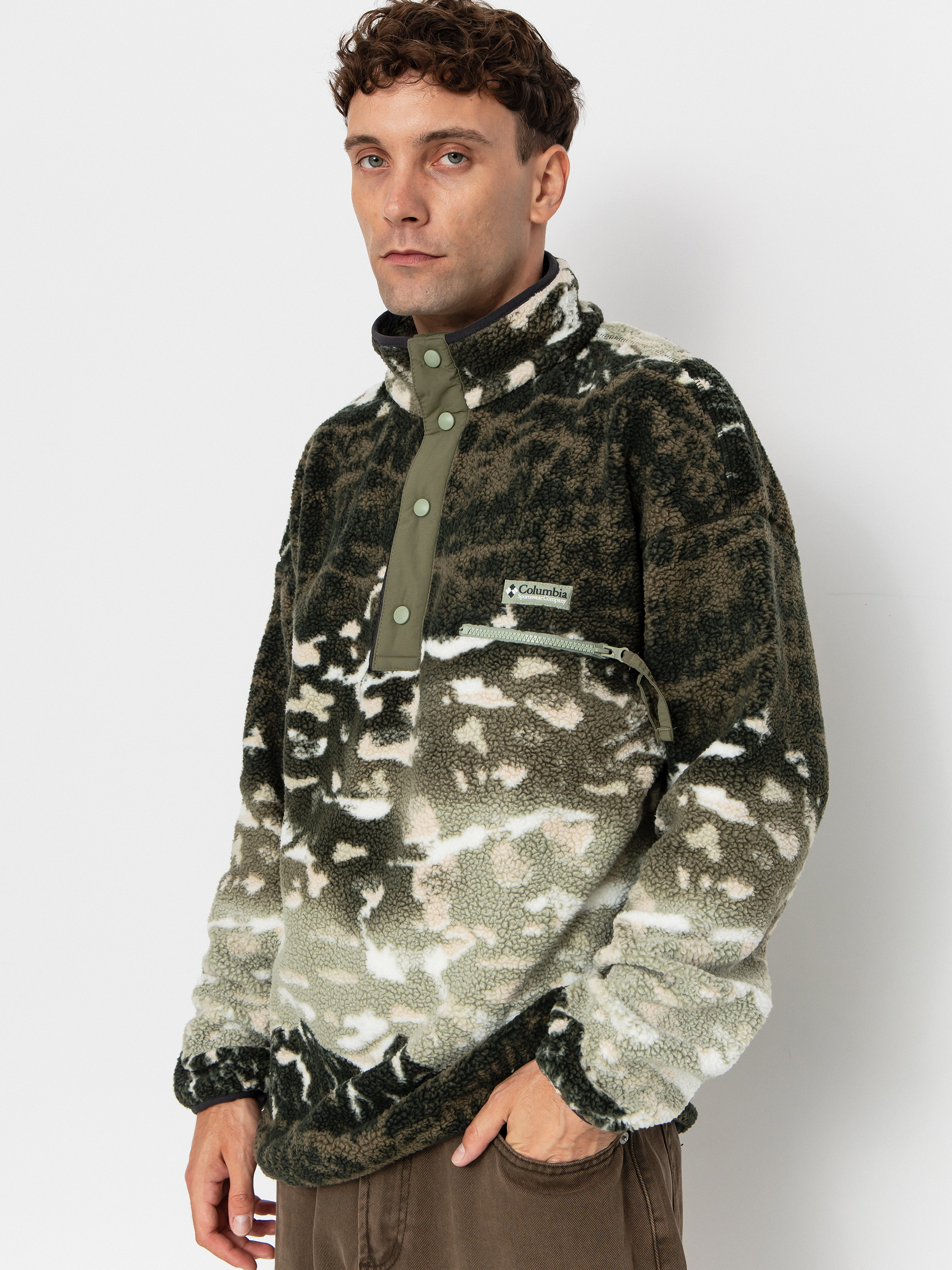 Поларени суитшърт Columbia Helvetia II Printed Half Snap