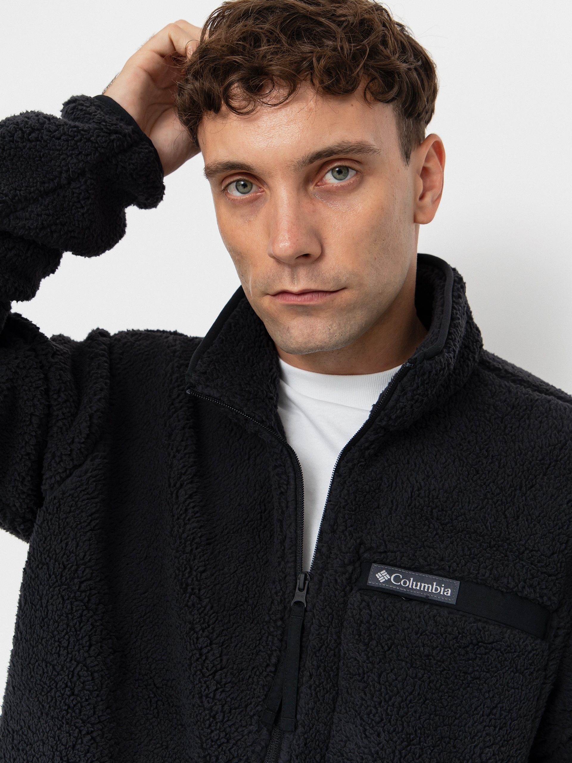 Мъжки Поларени суитшърт Columbia Rugged Ridge High Pile Full Zip (black)