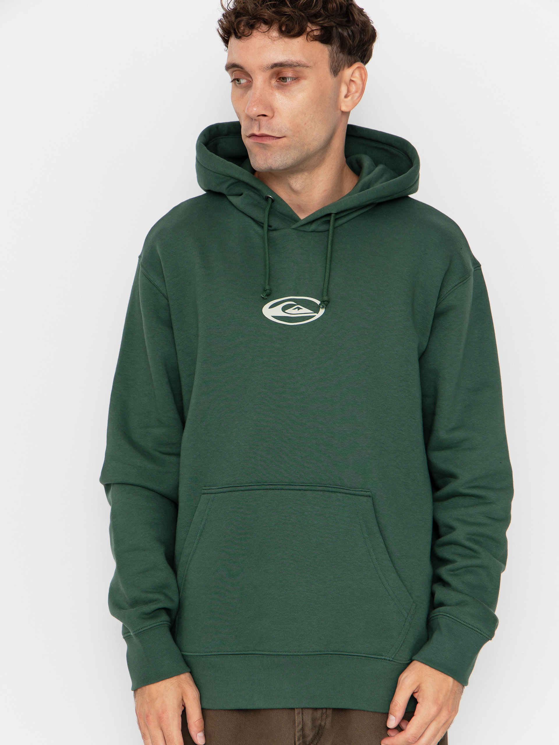 Суитшърт с качулка Quiksilver Salt Water Graphic HD (trekking green)