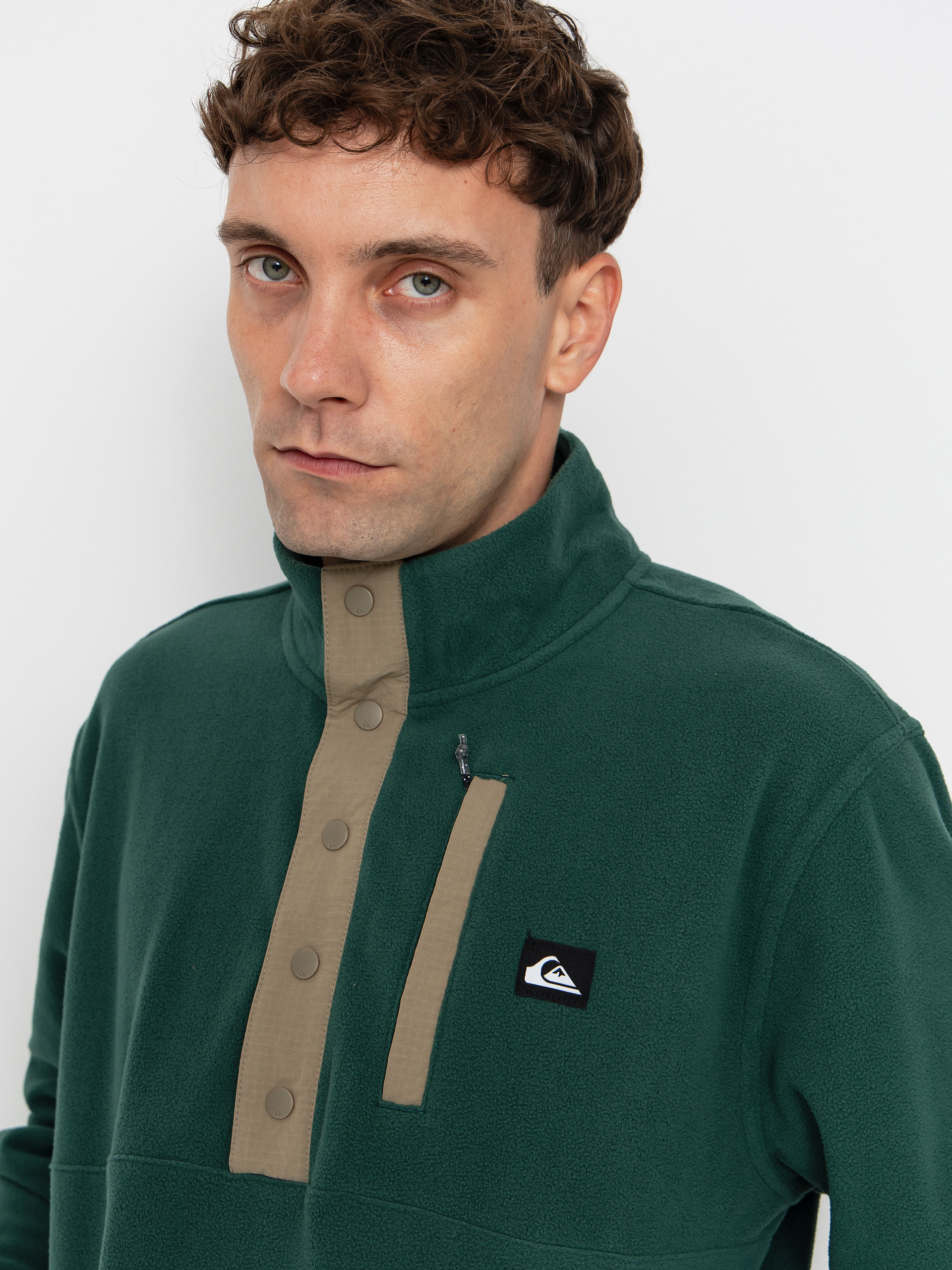 Мъжки Поларени суитшърт Quiksilver No Destination Hs (trekking green)