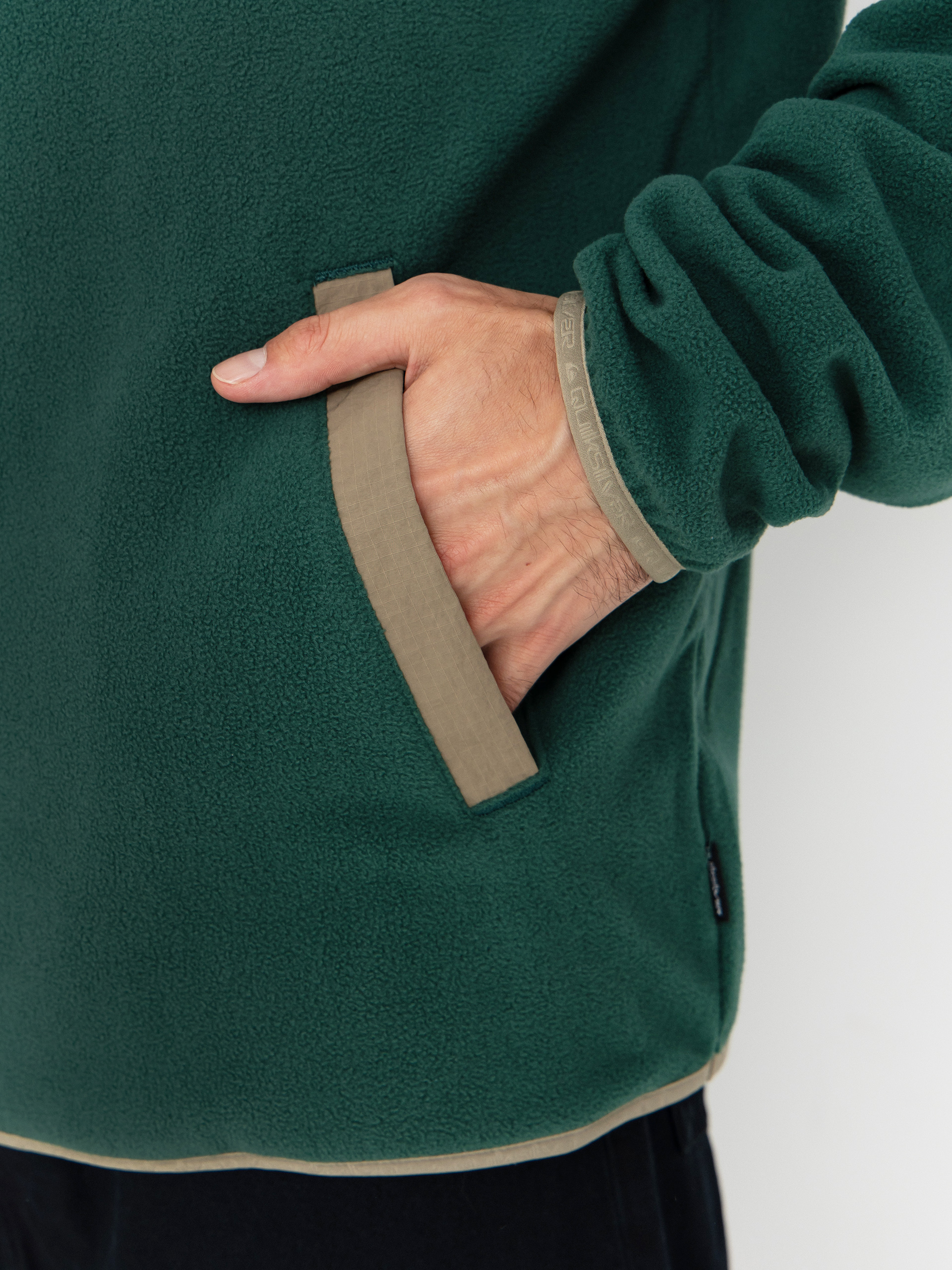 Мъжки Поларени суитшърт Quiksilver No Destination Hs (trekking green)