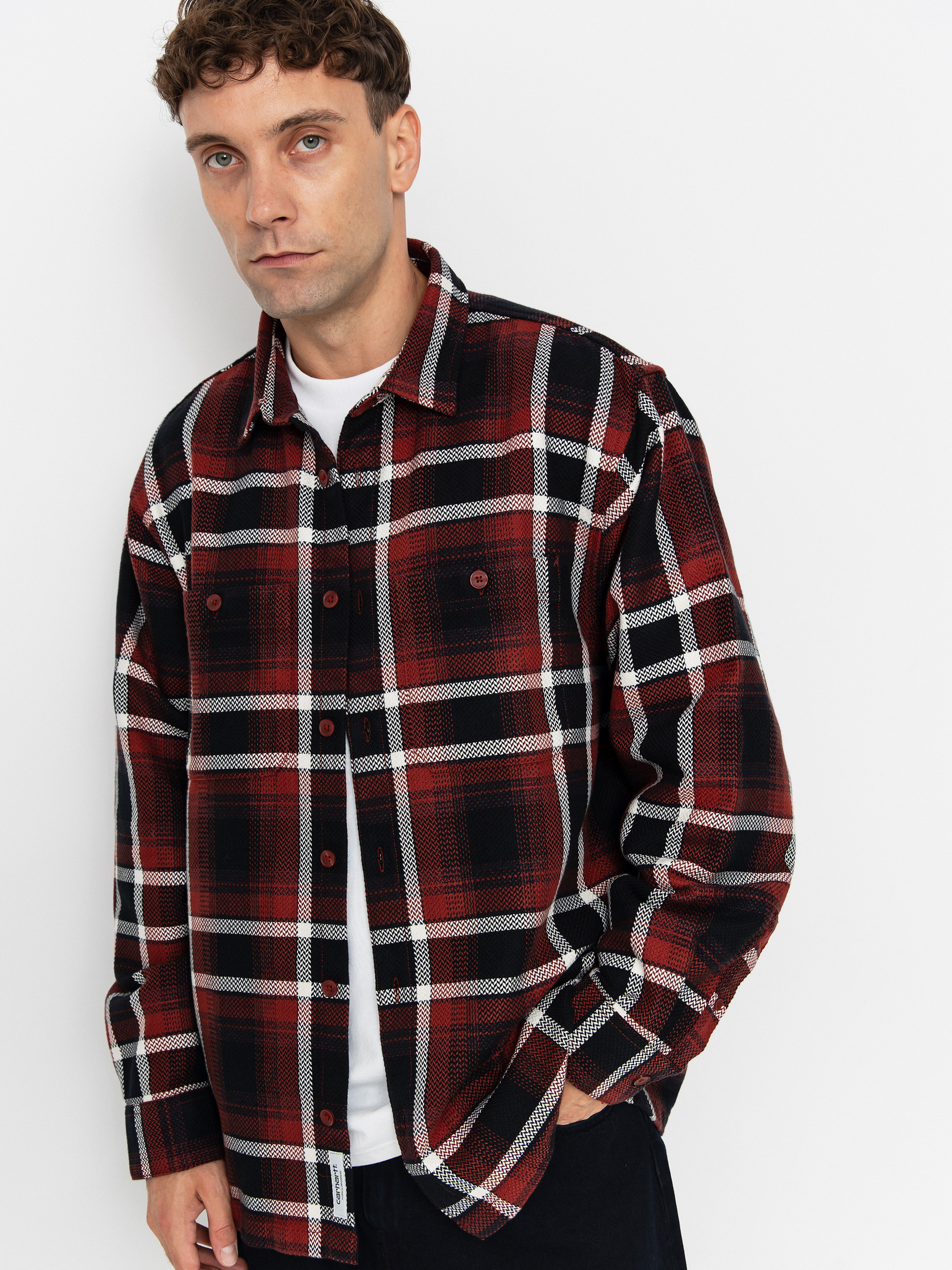 Риза Carhartt WIP Vaughn (vaughn check/dark brick)