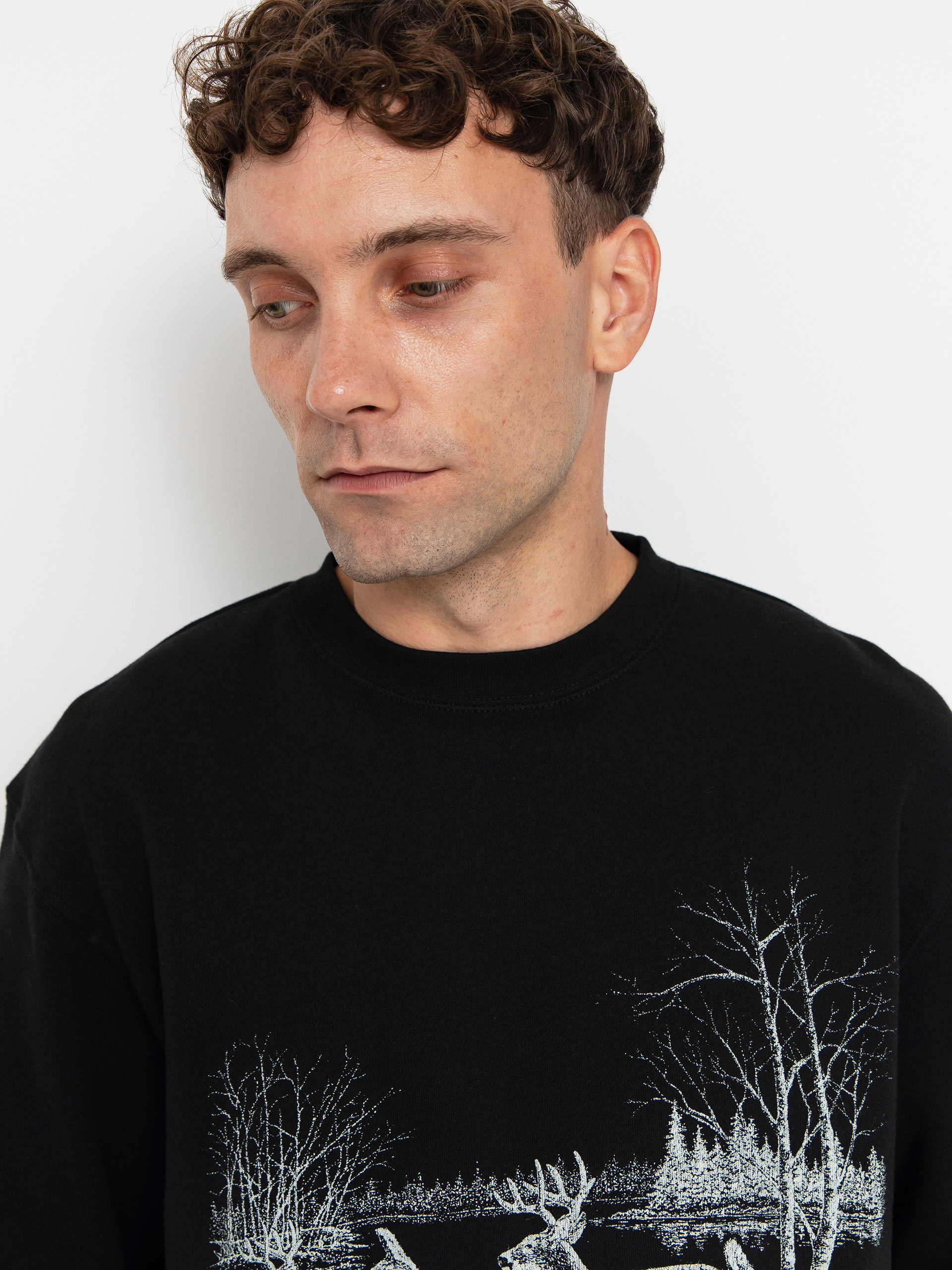 Суитшърт Brixton Gallop Crew (black)