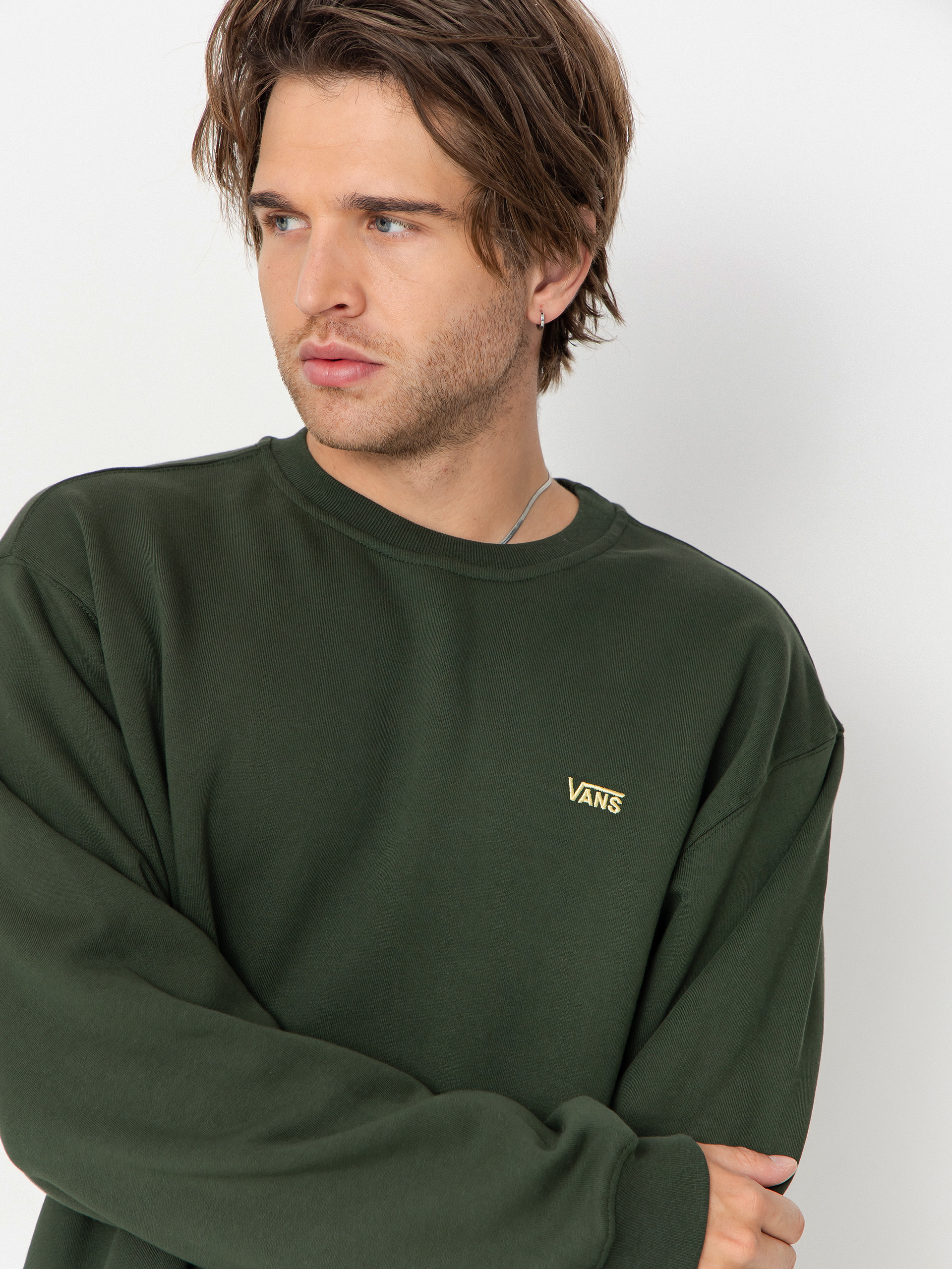 Суитшърт Vans Left Chest II Loose Crew (dried kelp)