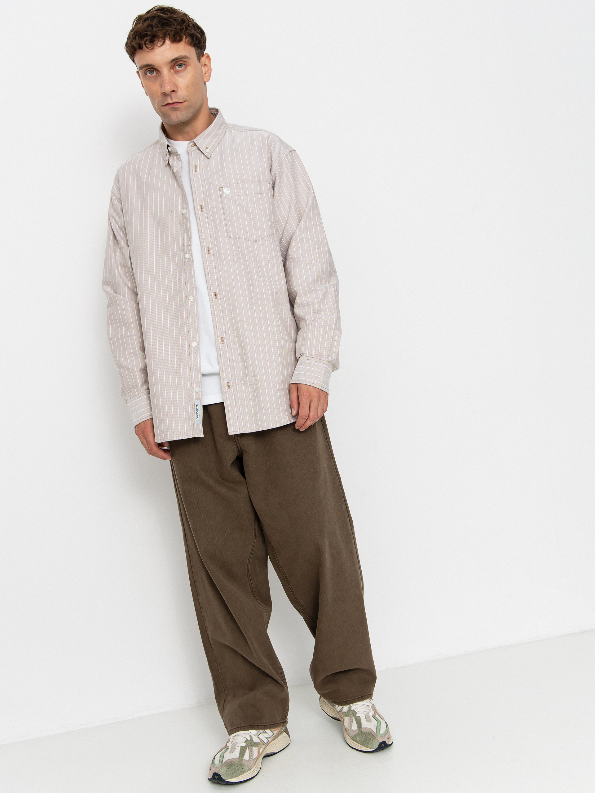 Риза Carhartt WIP Cassel (cassel stripe/peanut/white)