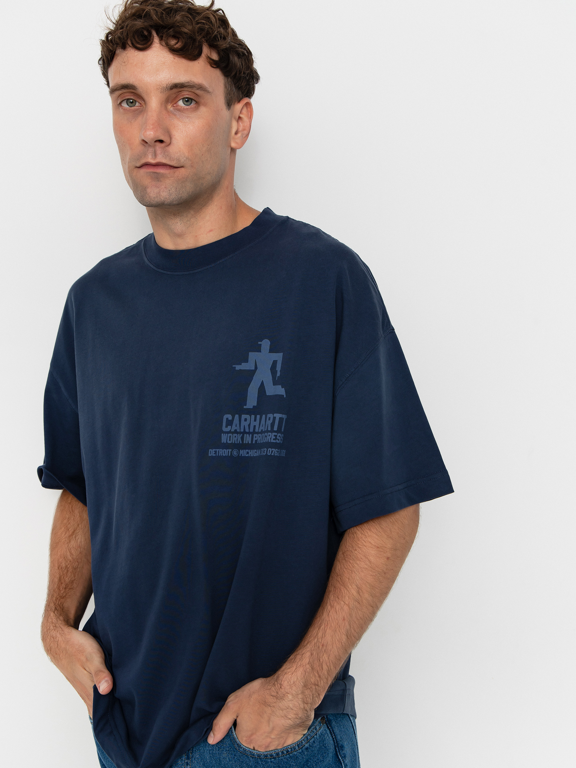 Тениска Carhartt WIP Distance (jupiter/stone dyed)