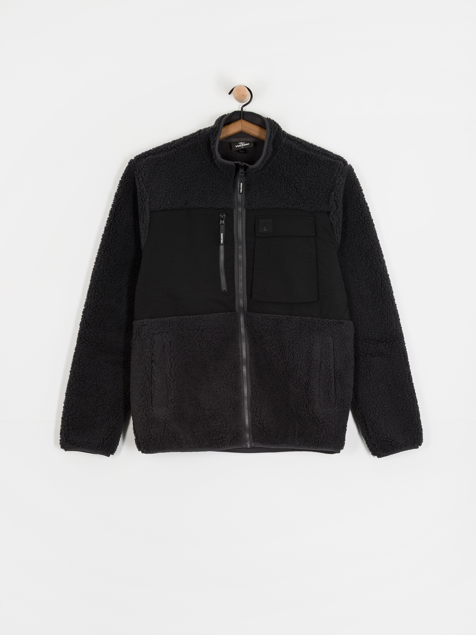 Суитшърт с качулка Volcom Storm Stone ZHD (asphalt black)