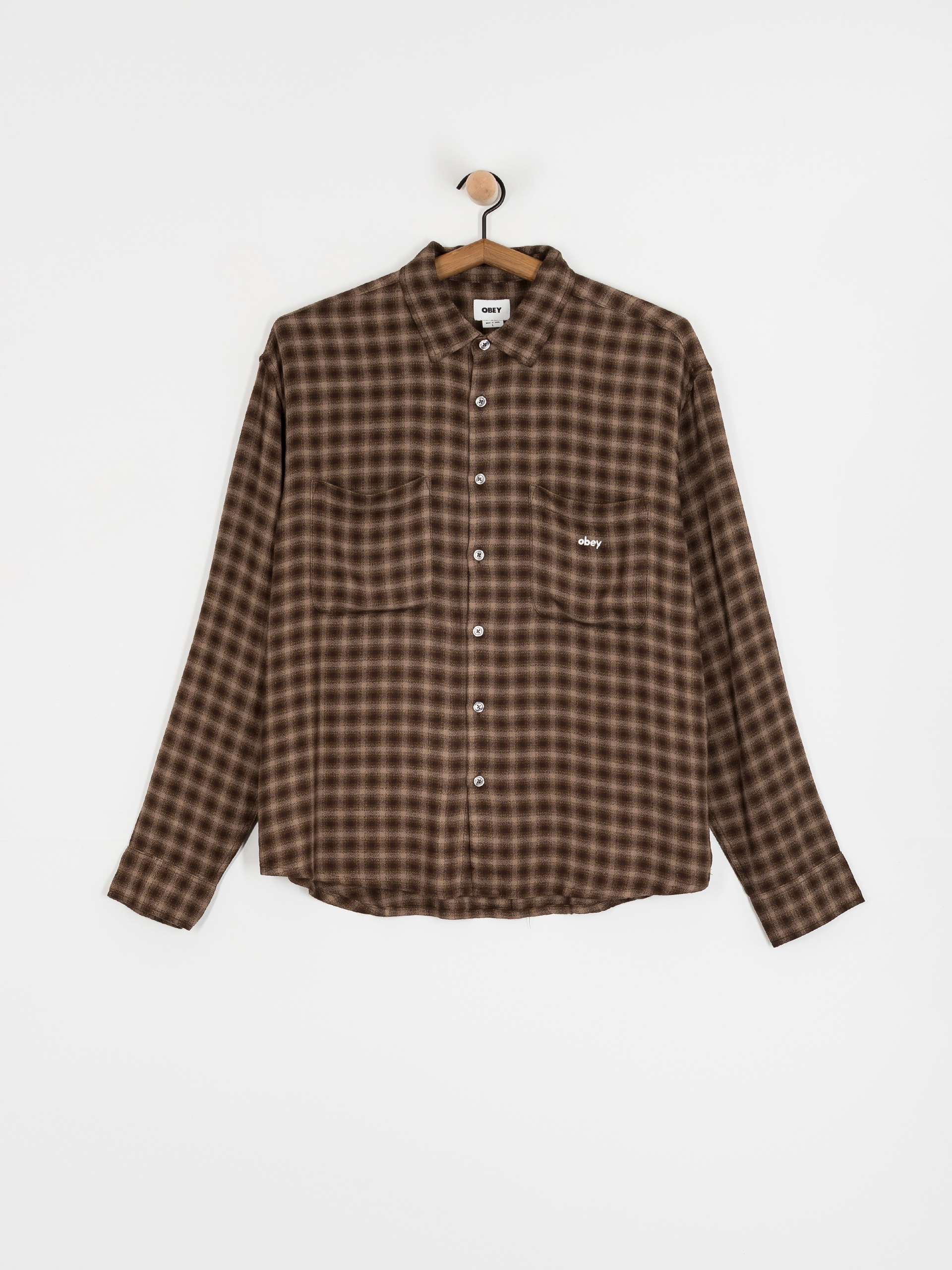 Риза OBEY Clarence Woven (black multi)