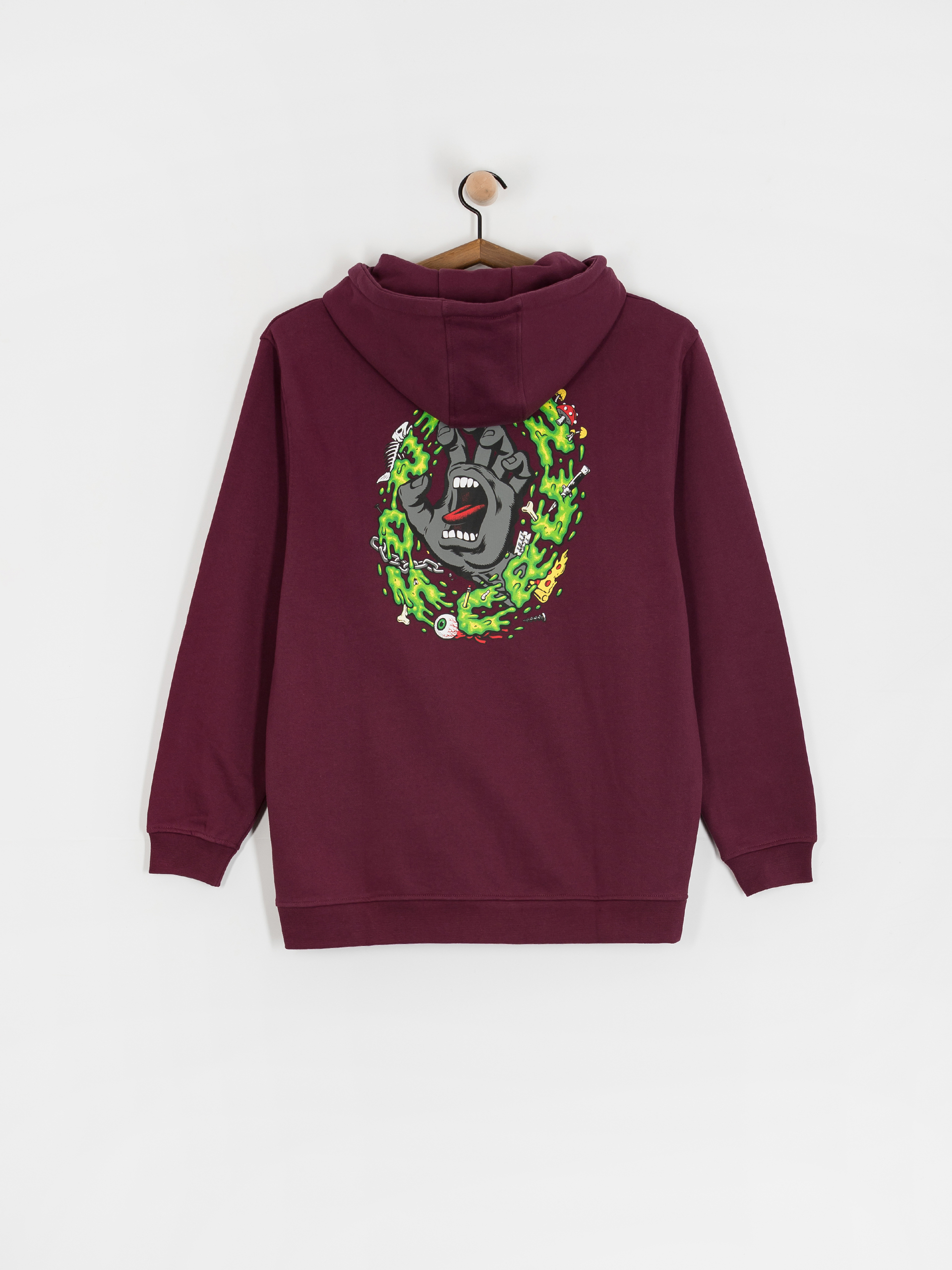 Суитшърт Santa Cruz Slime Scream (dark cherry)