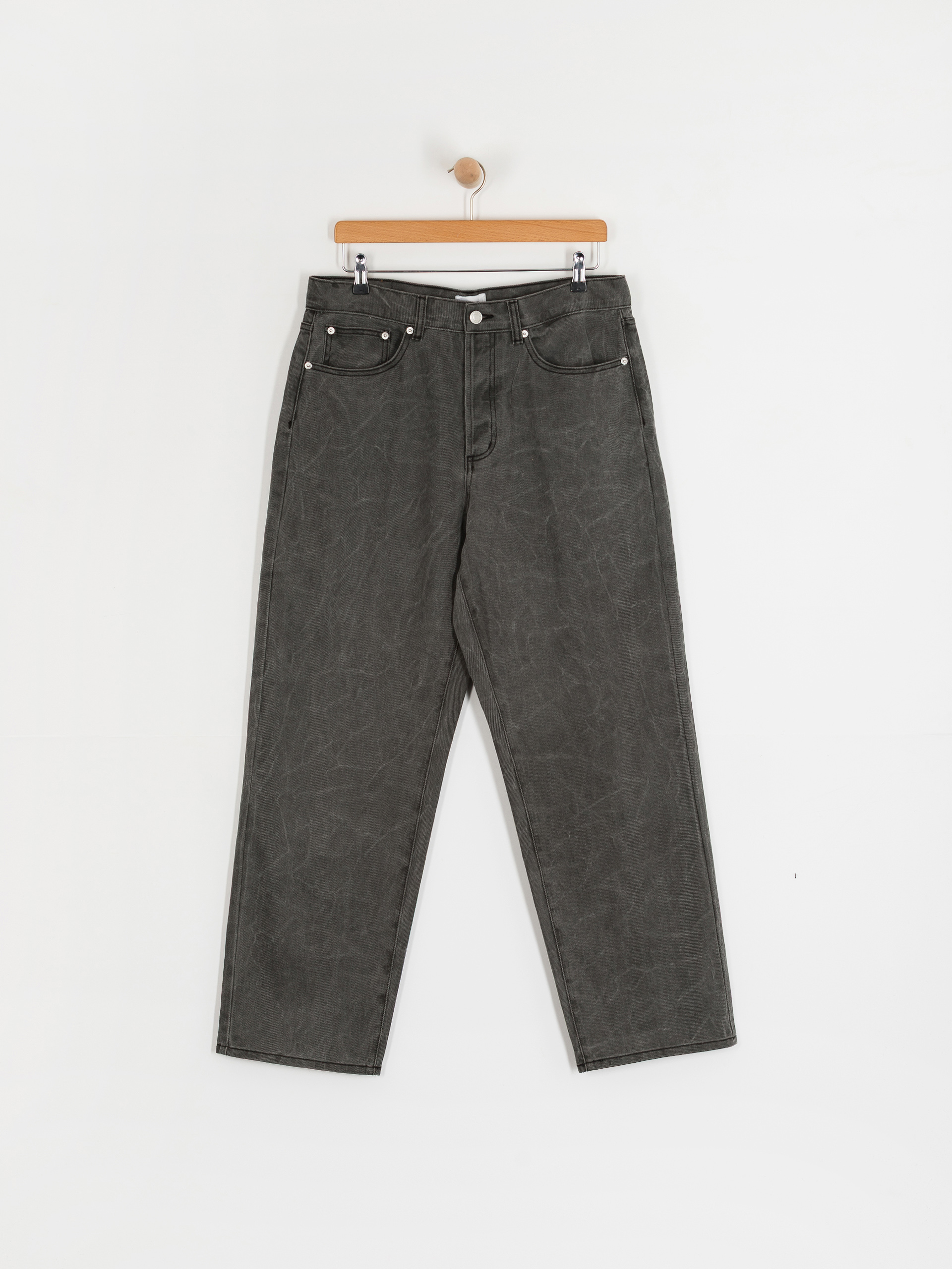 Панталони OBEY Classic Wrinkle Baggy Denim (black wrinkle wash)