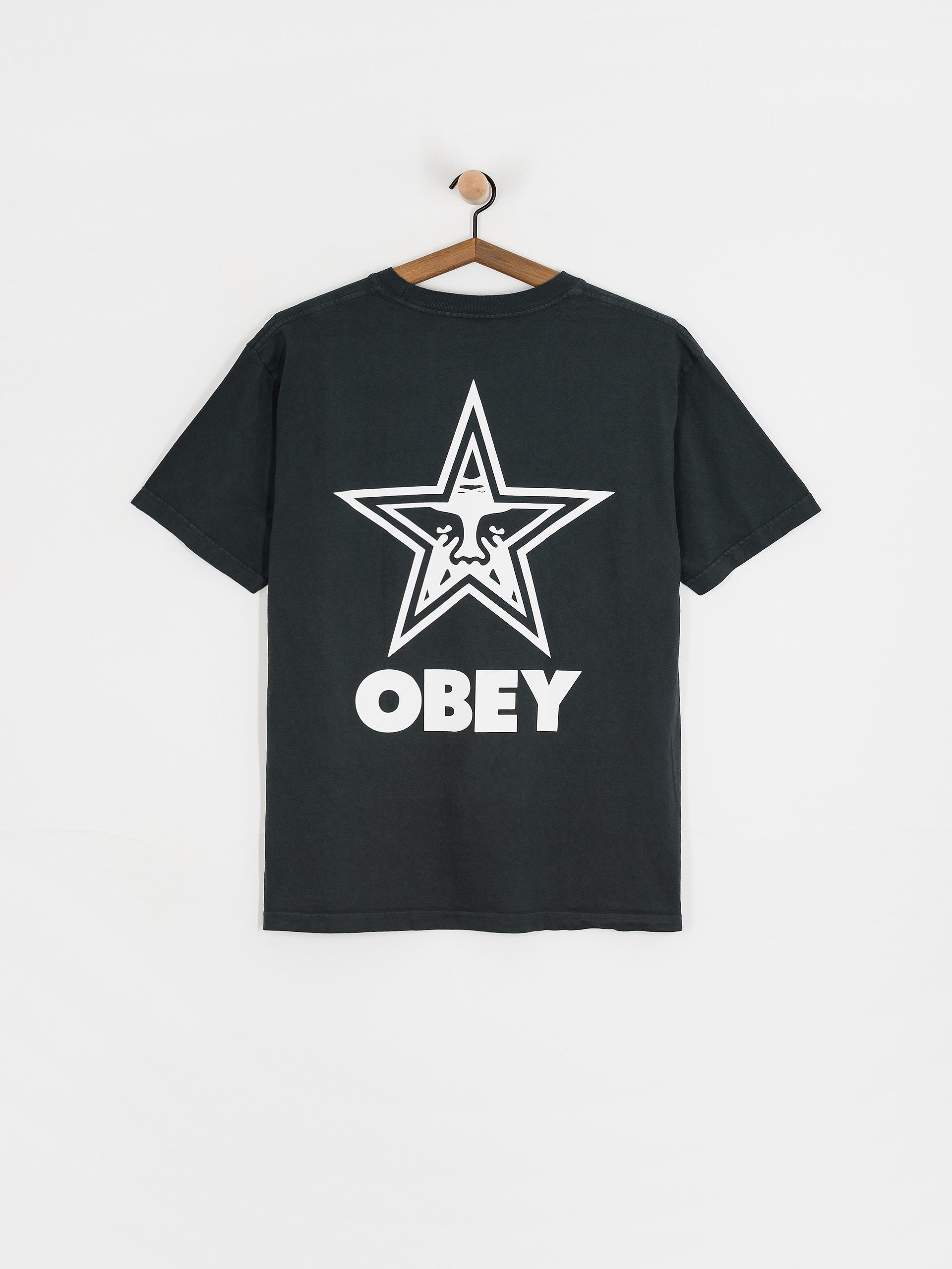 Тениска OBEY Obey Bold Star (pigment true vintage black)