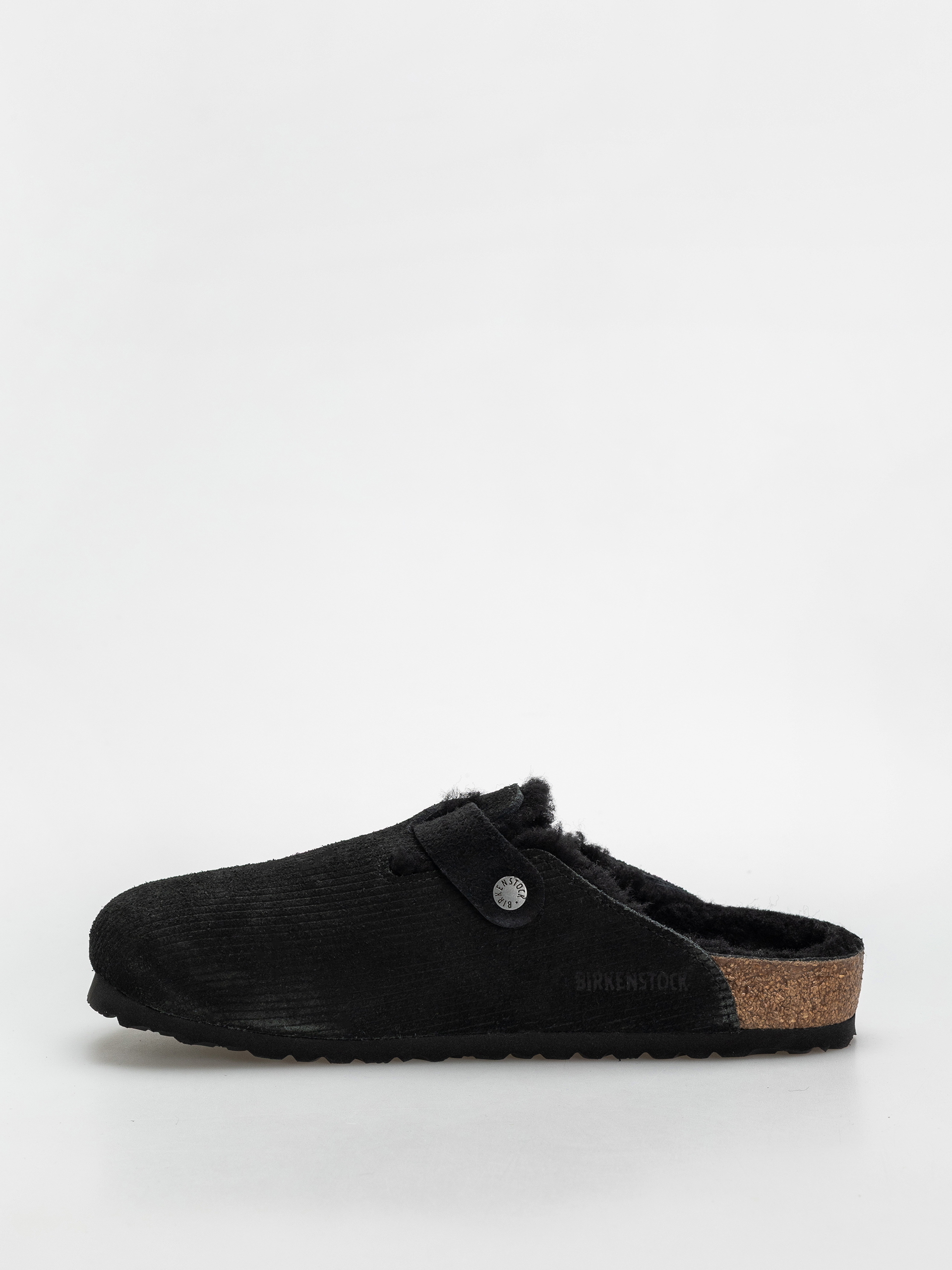 Чехли Birkenstock Boston VL Fell Suede Leather Fur Regular Wmn (corduroy black)