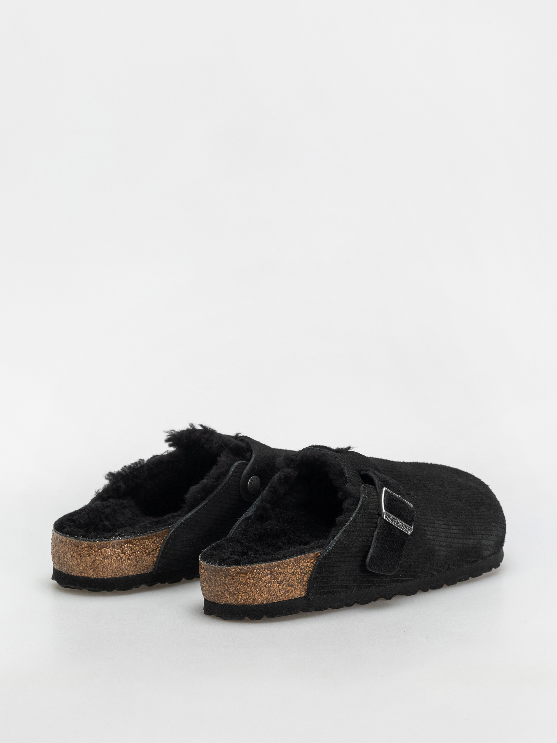 Чехли Birkenstock Boston VL Fell Suede Leather Fur Regular Wmn (corduroy black)