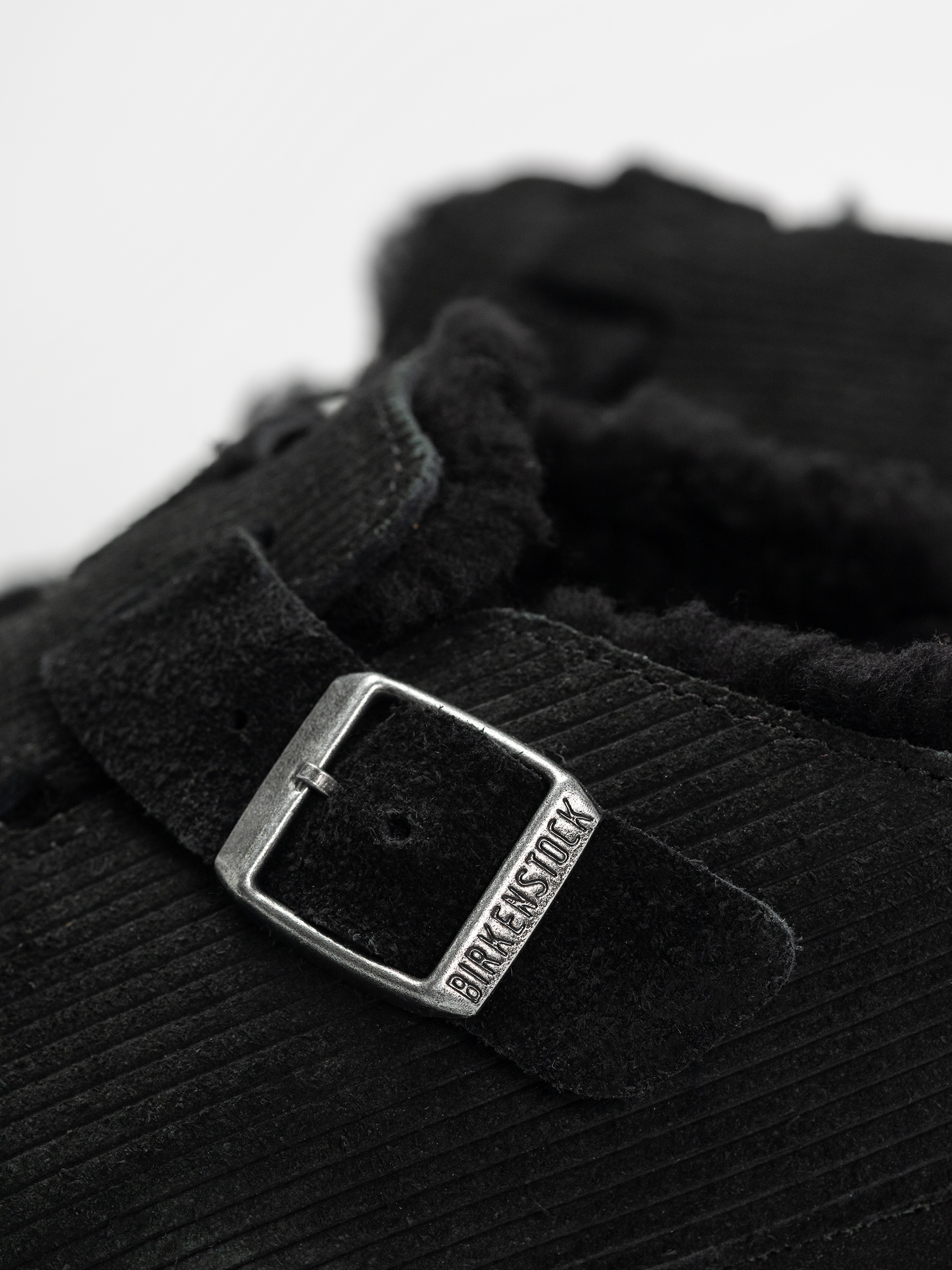 Чехли Birkenstock Boston VL Fell Suede Leather Fur Regular Wmn (corduroy black)