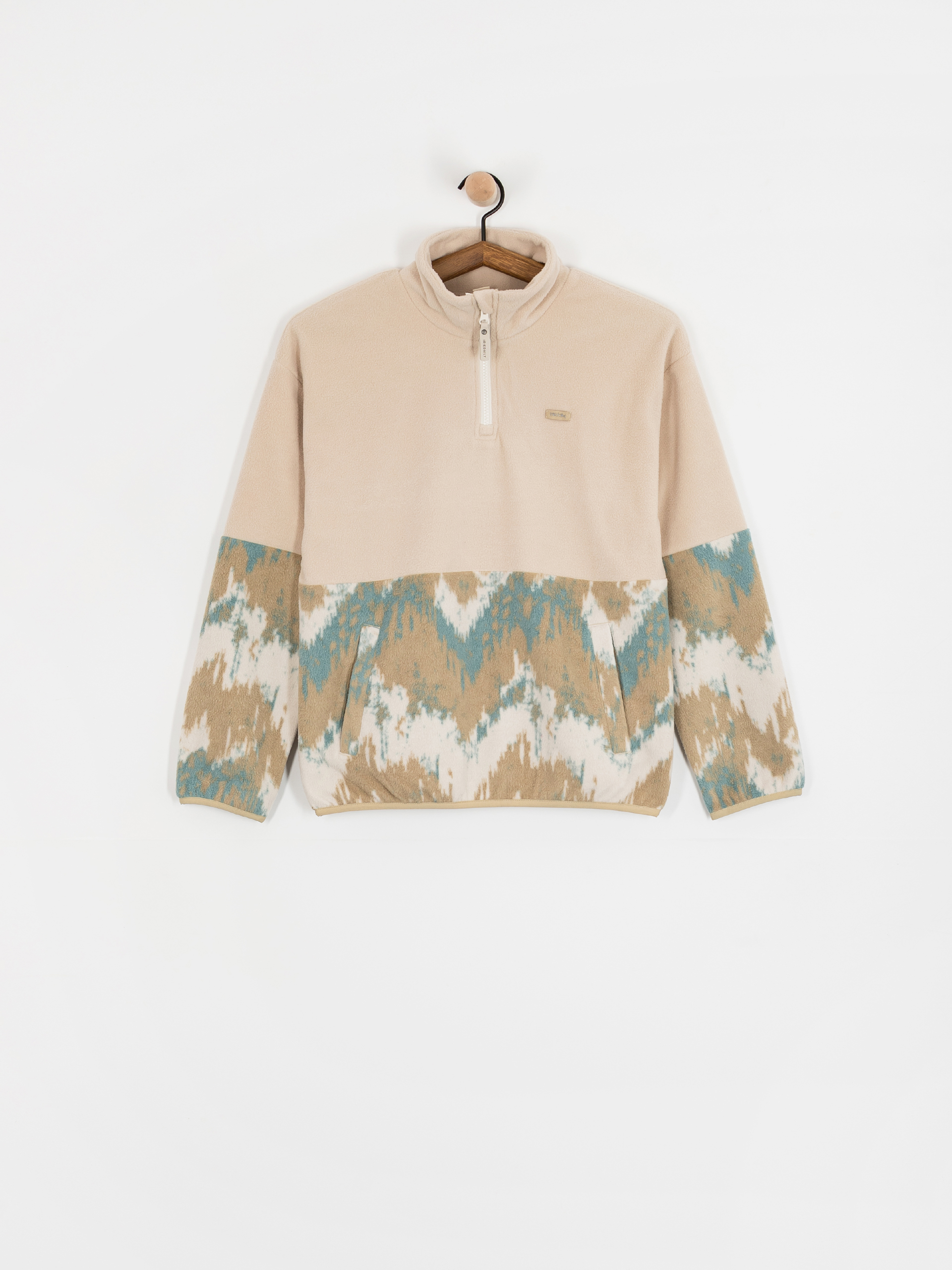 Дамски Поларени суитшърт Iriedaily Half Indi Troyer (khaki grey)