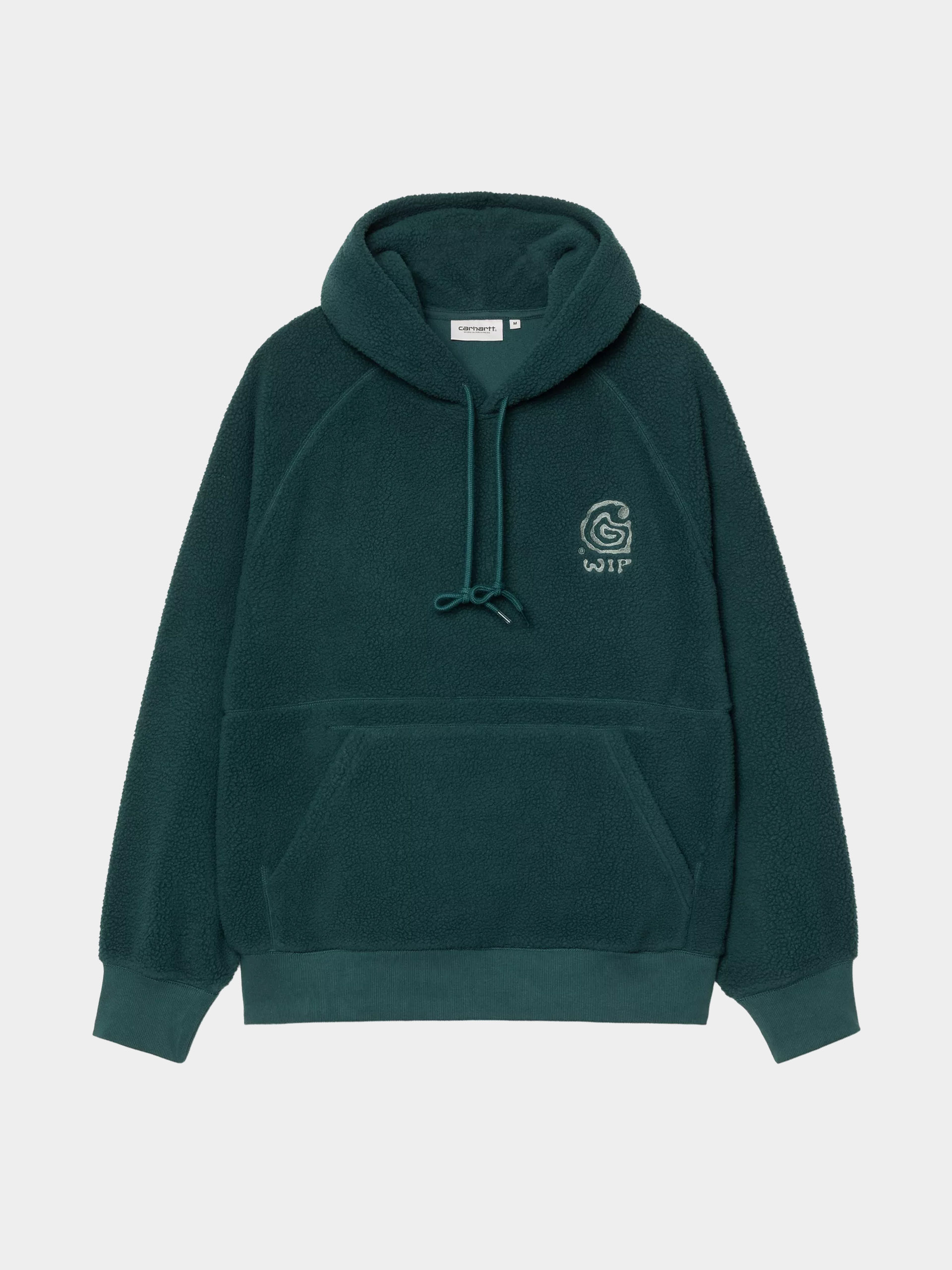 Суитшърт с качулка Carhartt WIP Helix HD (deep lagoon/silver pine)