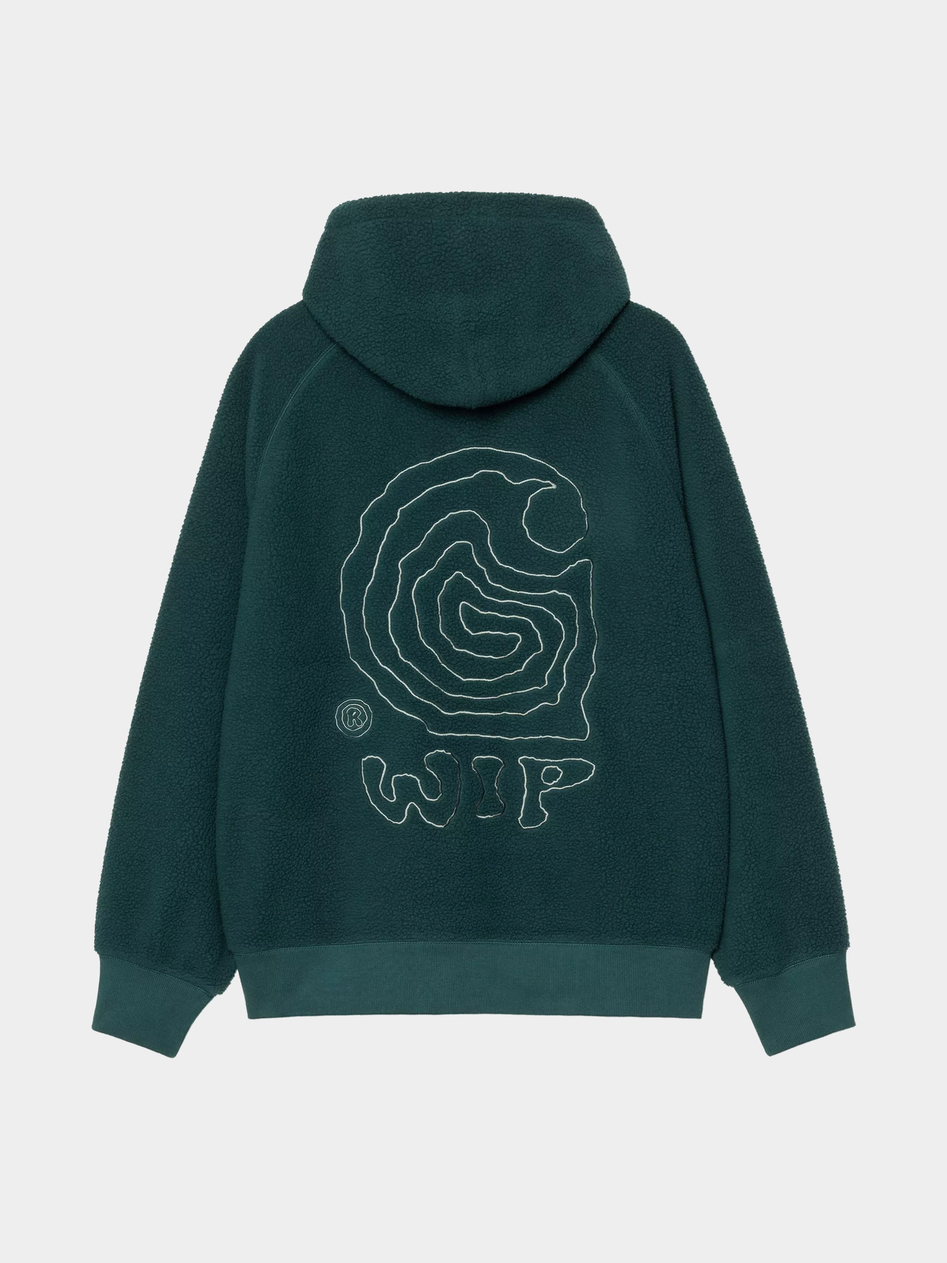 Суитшърт с качулка Carhartt WIP Helix HD (deep lagoon/silver pine)