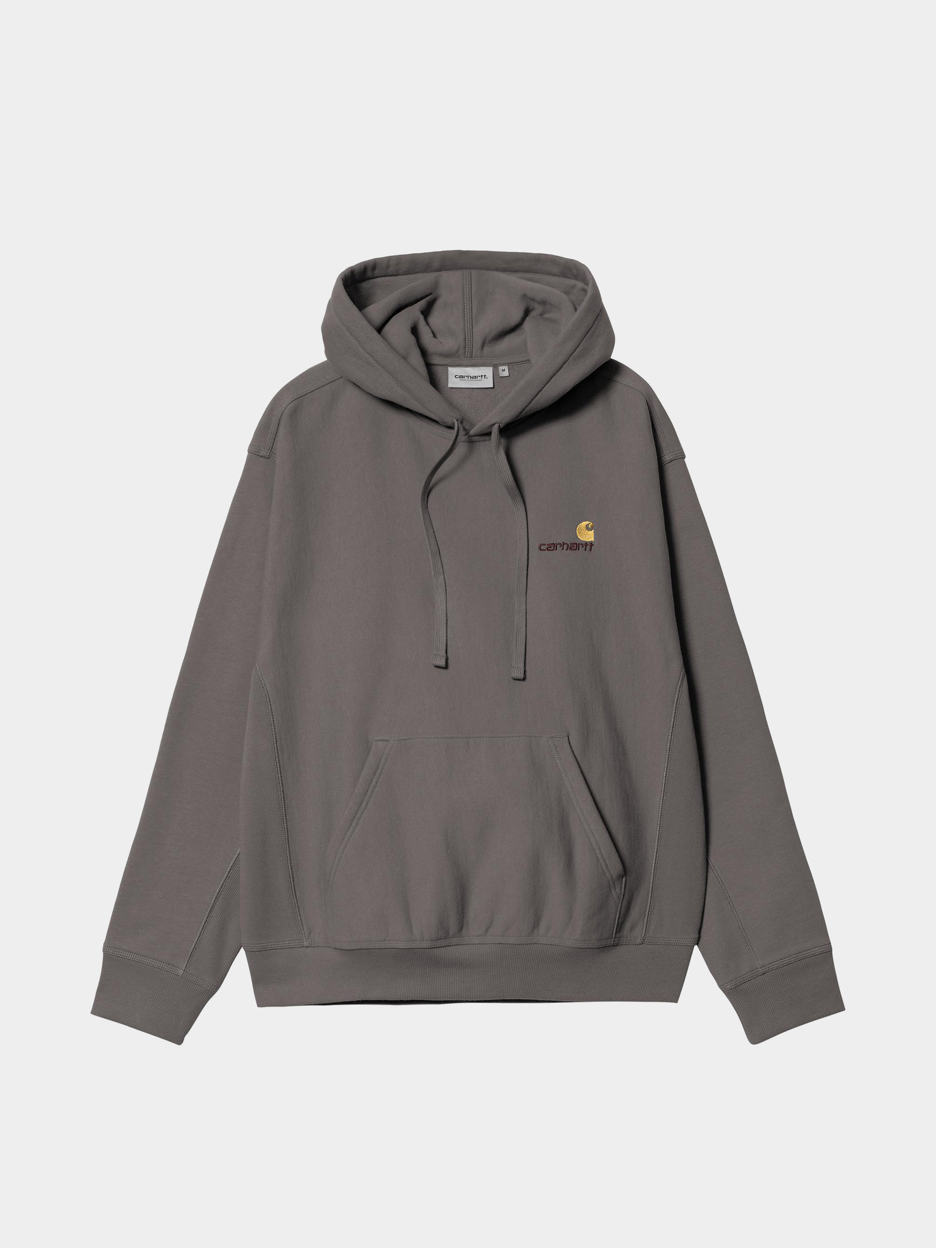 Суитшърт с качулка Carhartt WIP American Script HD (porphyry)