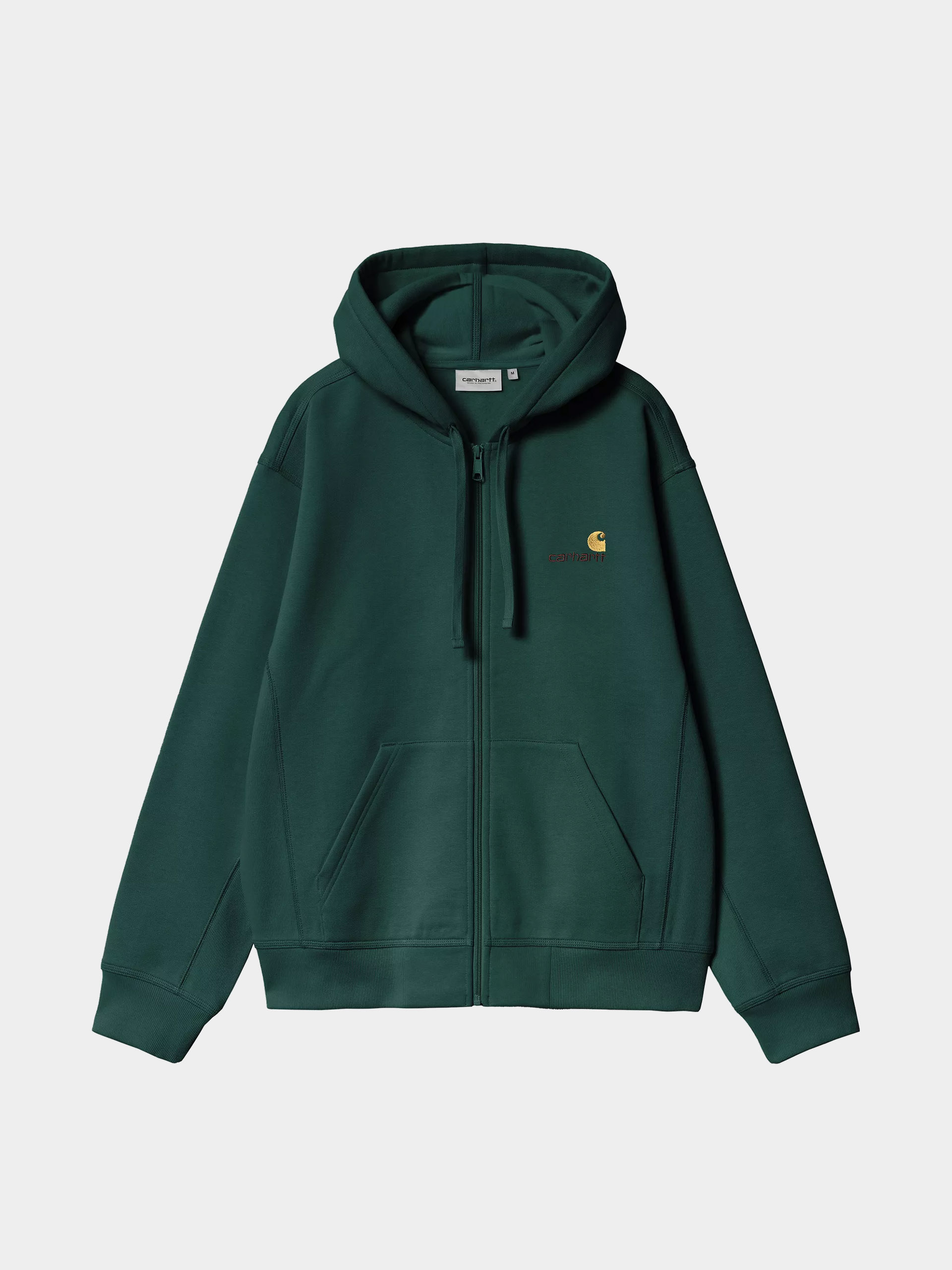 Суитшърт с качулка Carhartt WIP American Script ZHD (dark fir)