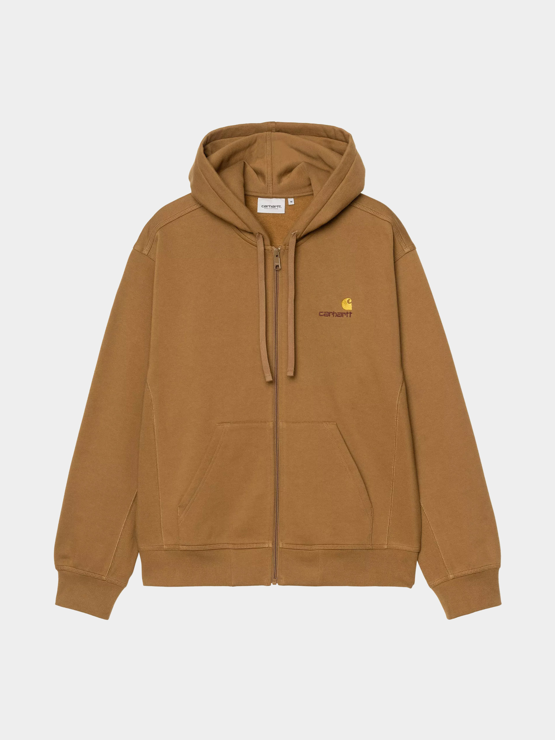 Суитшърт с качулка Carhartt WIP American Script ZHD (hamilton brown)