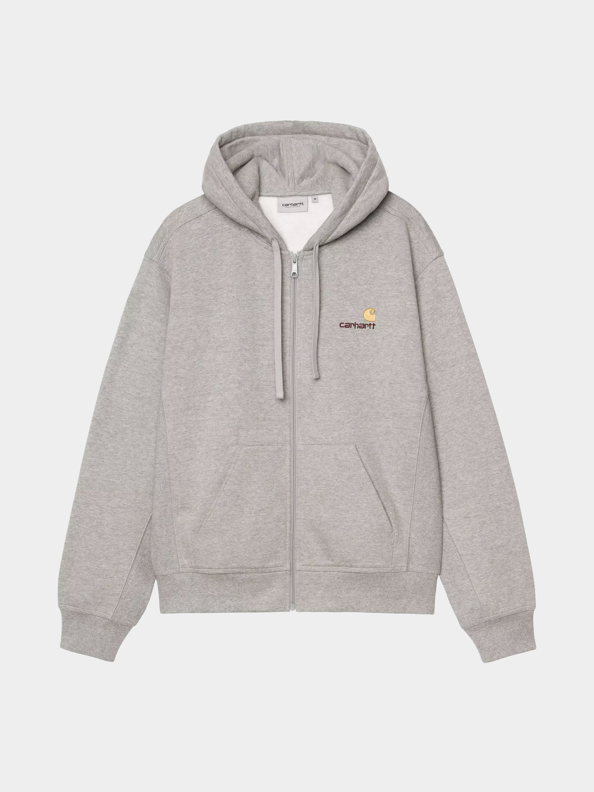 Суитшърт с качулка Carhartt WIP American Script ZHD (grey heather)