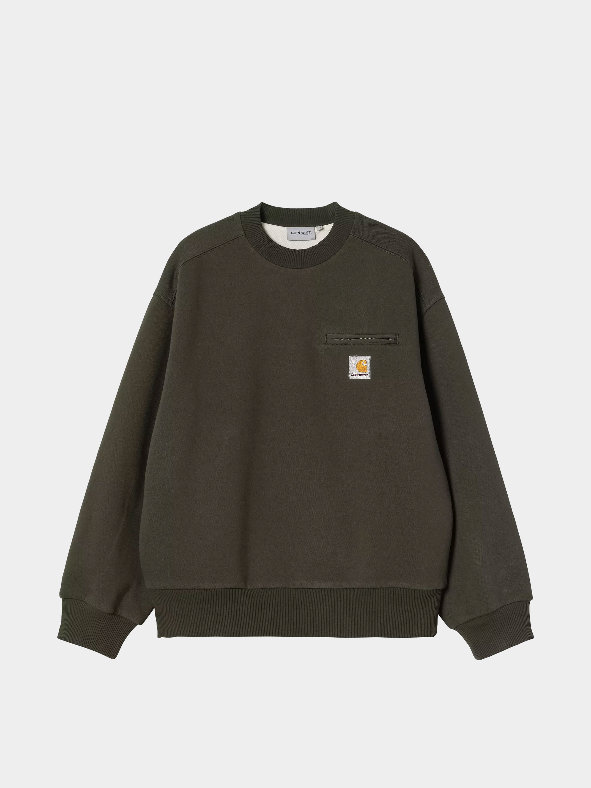 Суитшърт Carhartt WIP Detroit (olive/stone washed)