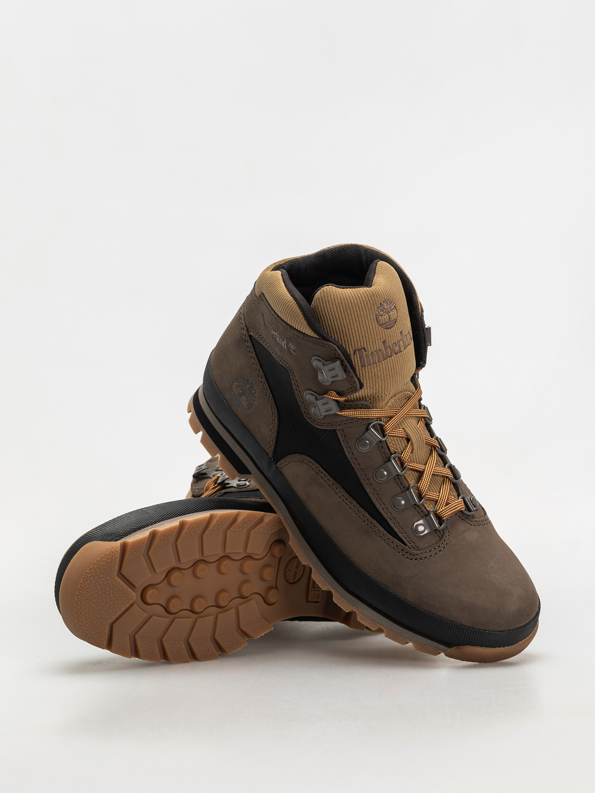 Обувки Timberland zimowe Euro Hiker (dark brown nubuck w black)
