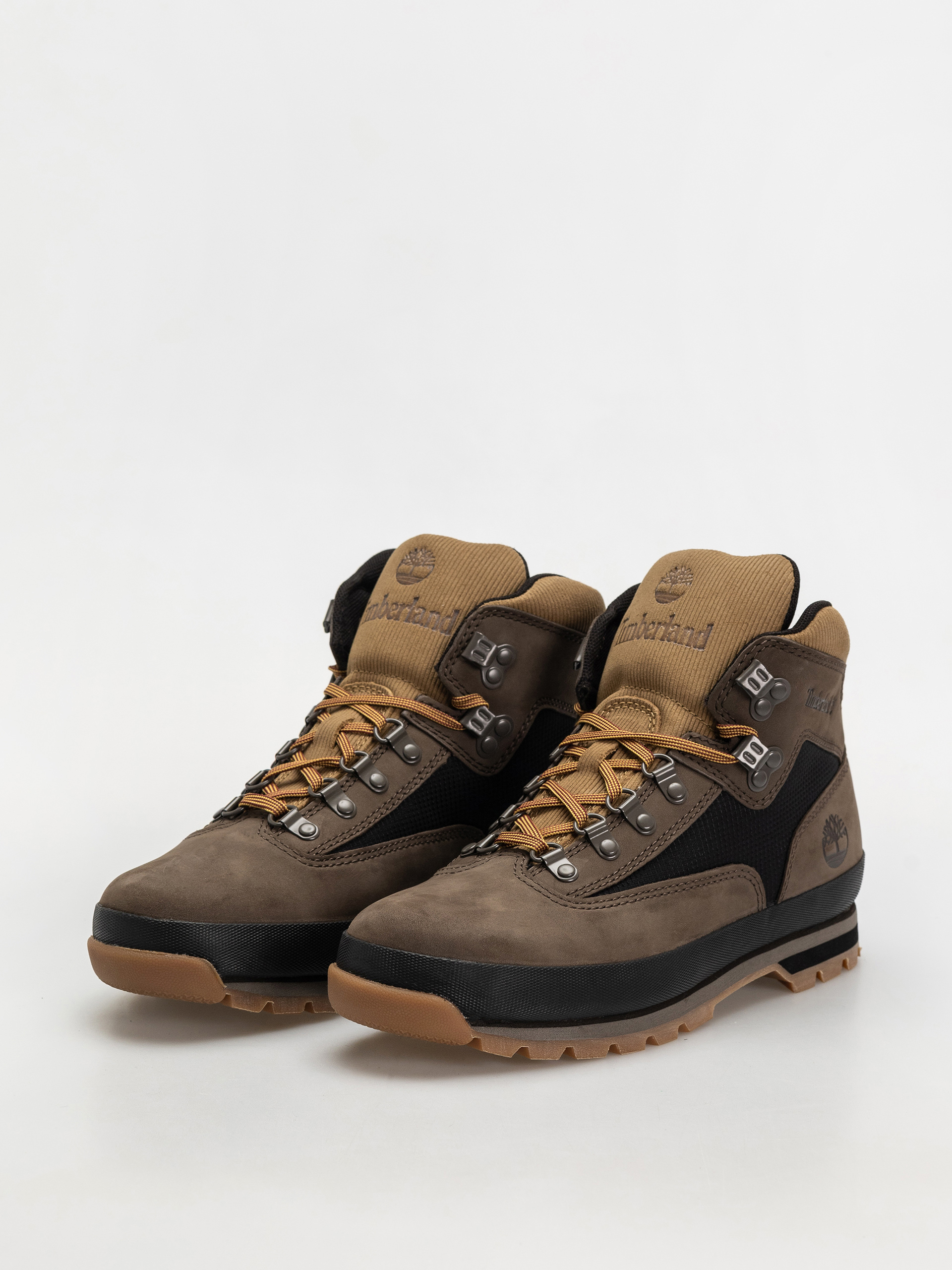 Обувки Timberland zimowe Euro Hiker (dark brown nubuck w black)