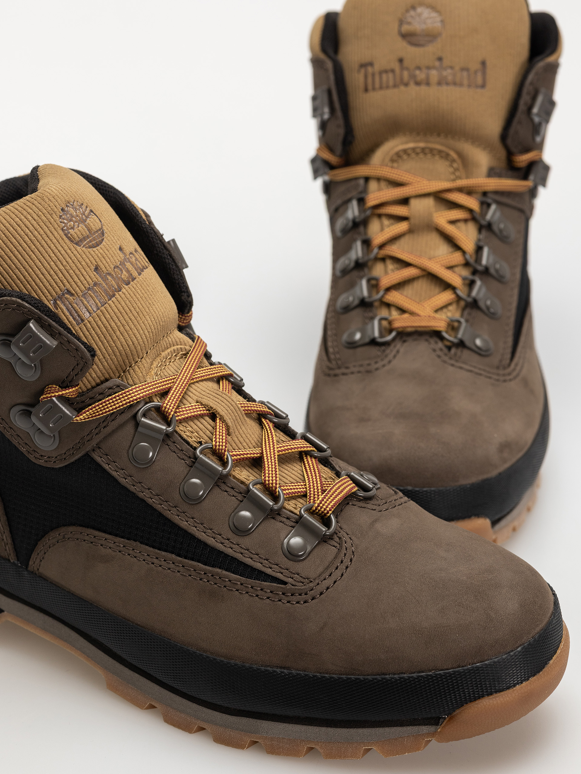 Обувки Timberland zimowe Euro Hiker (dark brown nubuck w black)