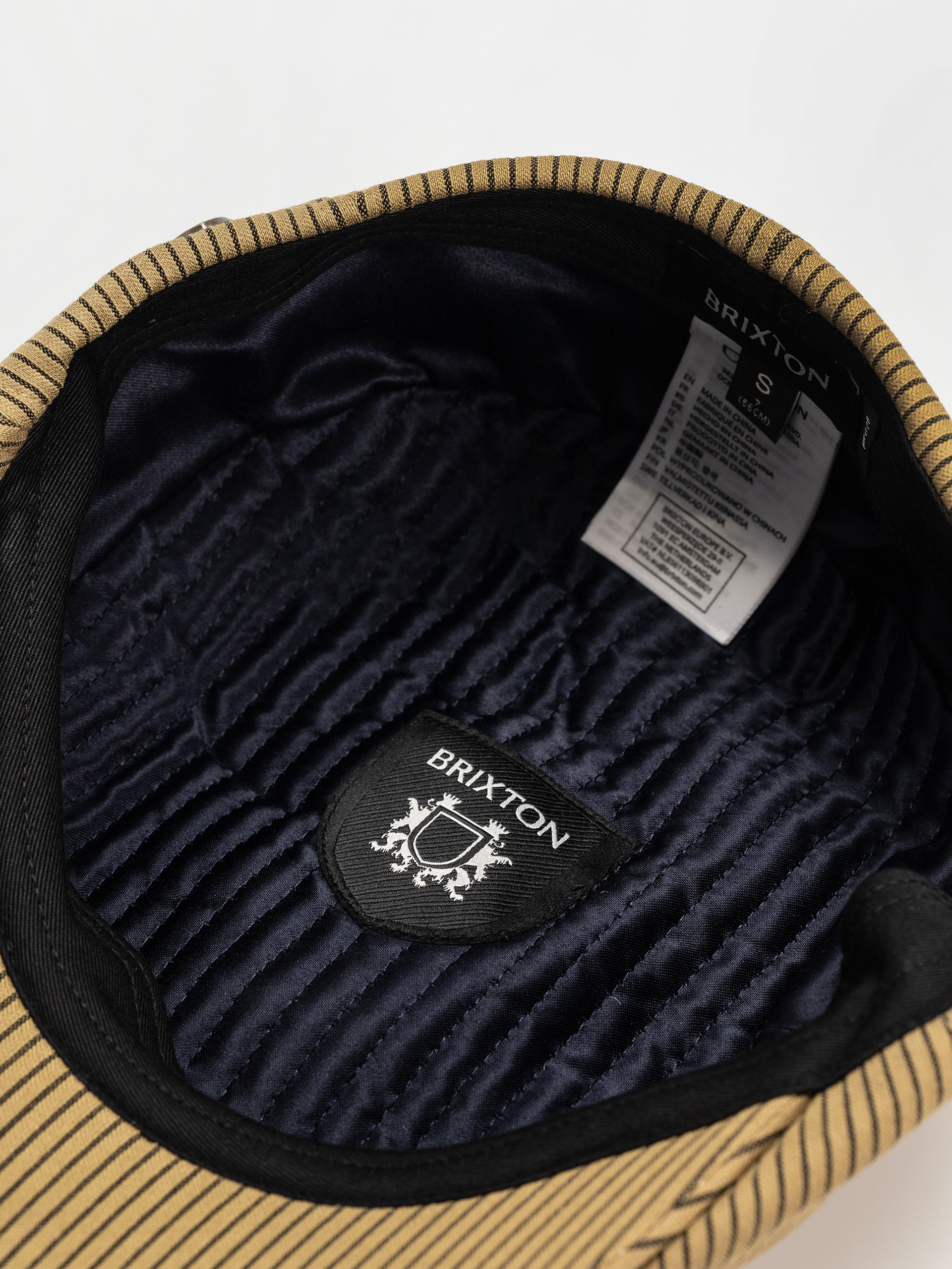 Каскет Brixton Brood Snap Cap (dark tan/black hickory stripe)