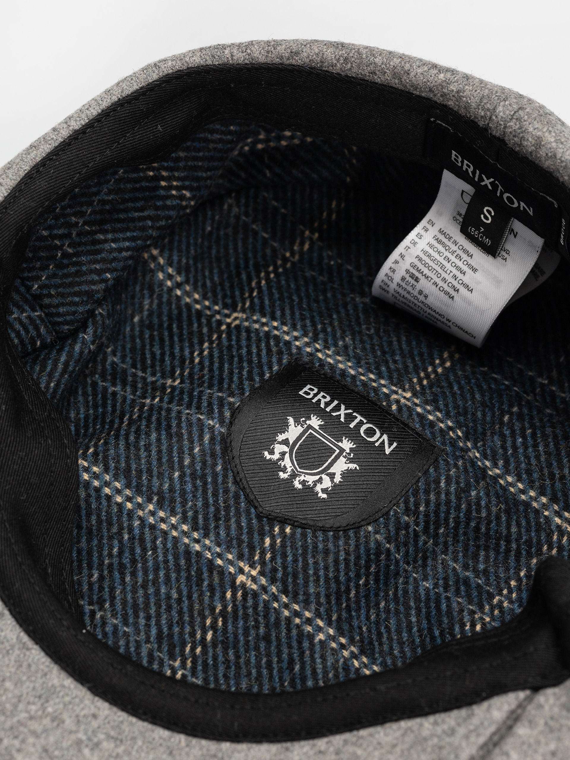 Каскет Brixton Brood Flannel Snap Cap (dark heather grey/washed navy)