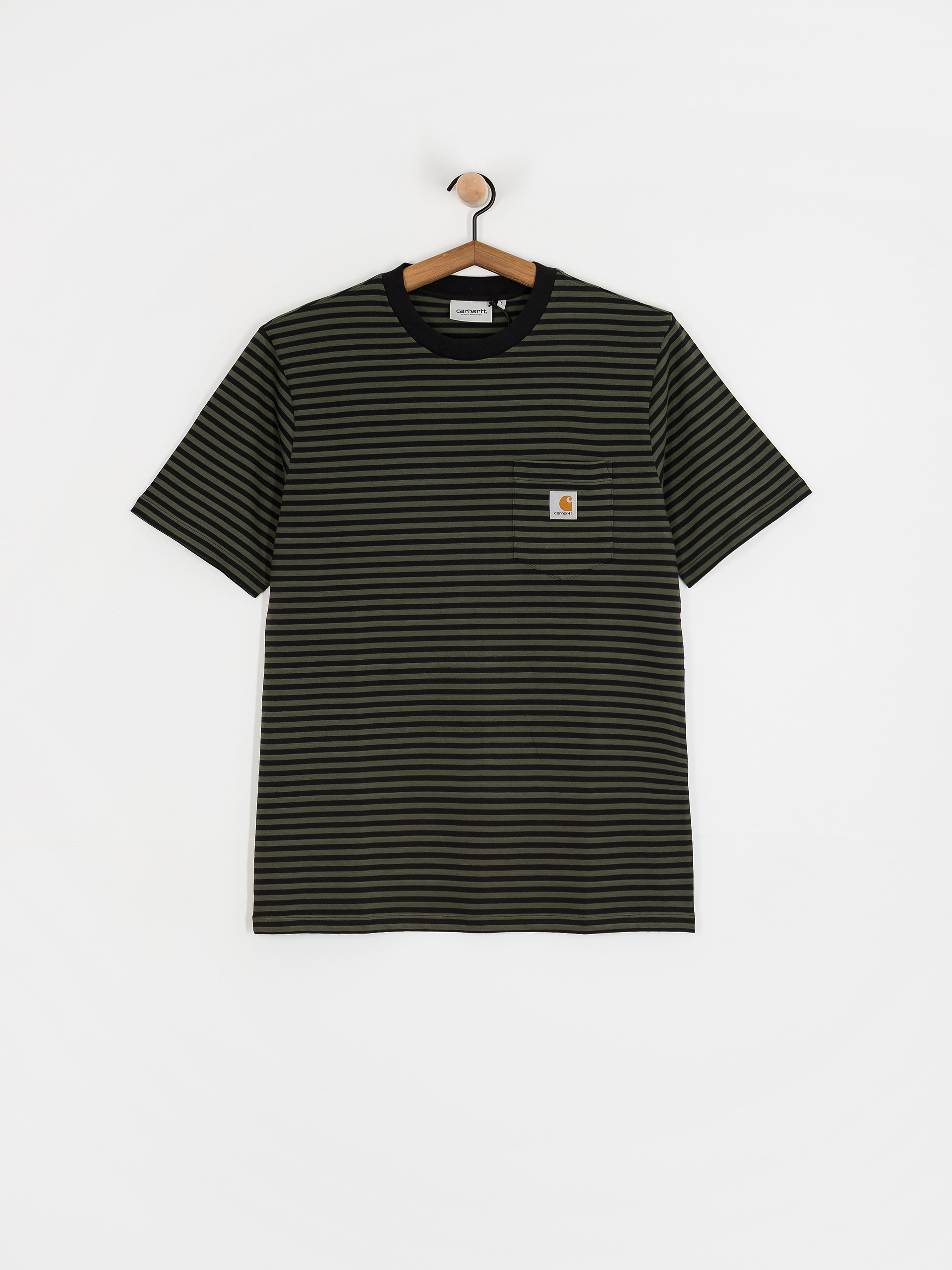 Тениска Carhartt WIP Verner Pocket (verner stripe/black/opuntia)