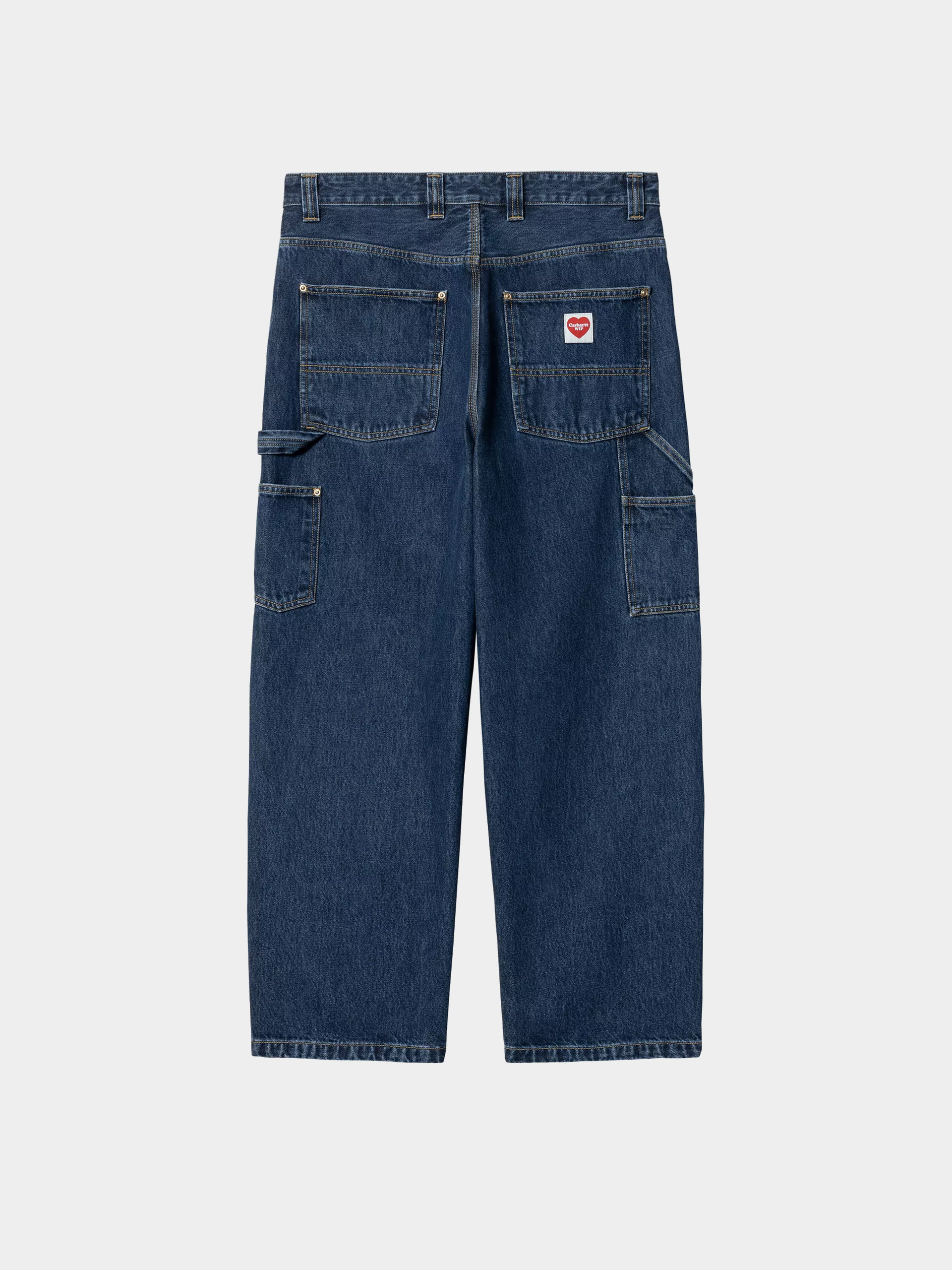 Панталони Carhartt WIP Nash Double Knee (blue/stone washed)