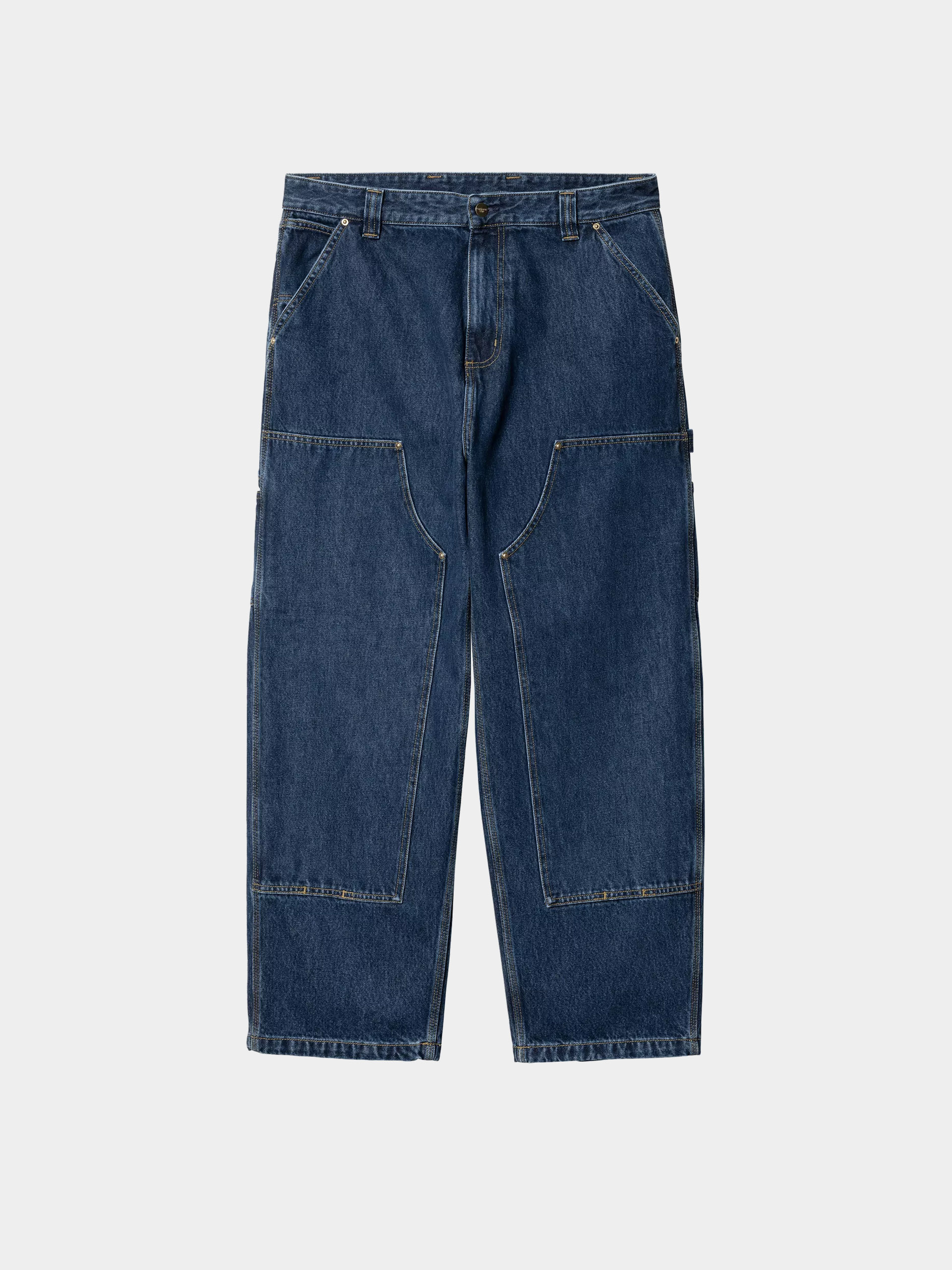 Панталони Carhartt WIP Nash Double Knee (blue/stone washed)