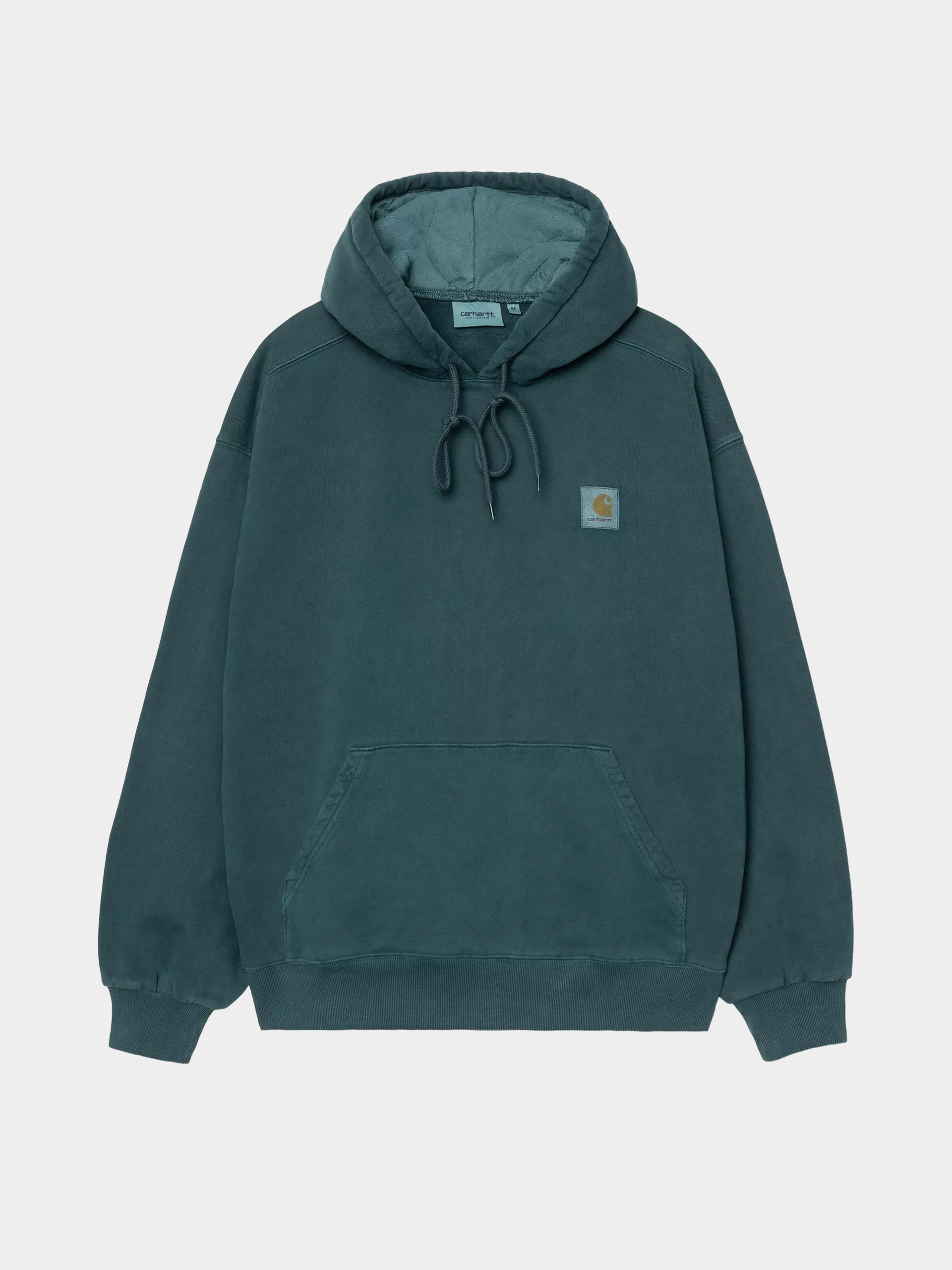 Суитшърт с качулка Carhartt WIP Vista HD (deep lagoon/garment dyed)