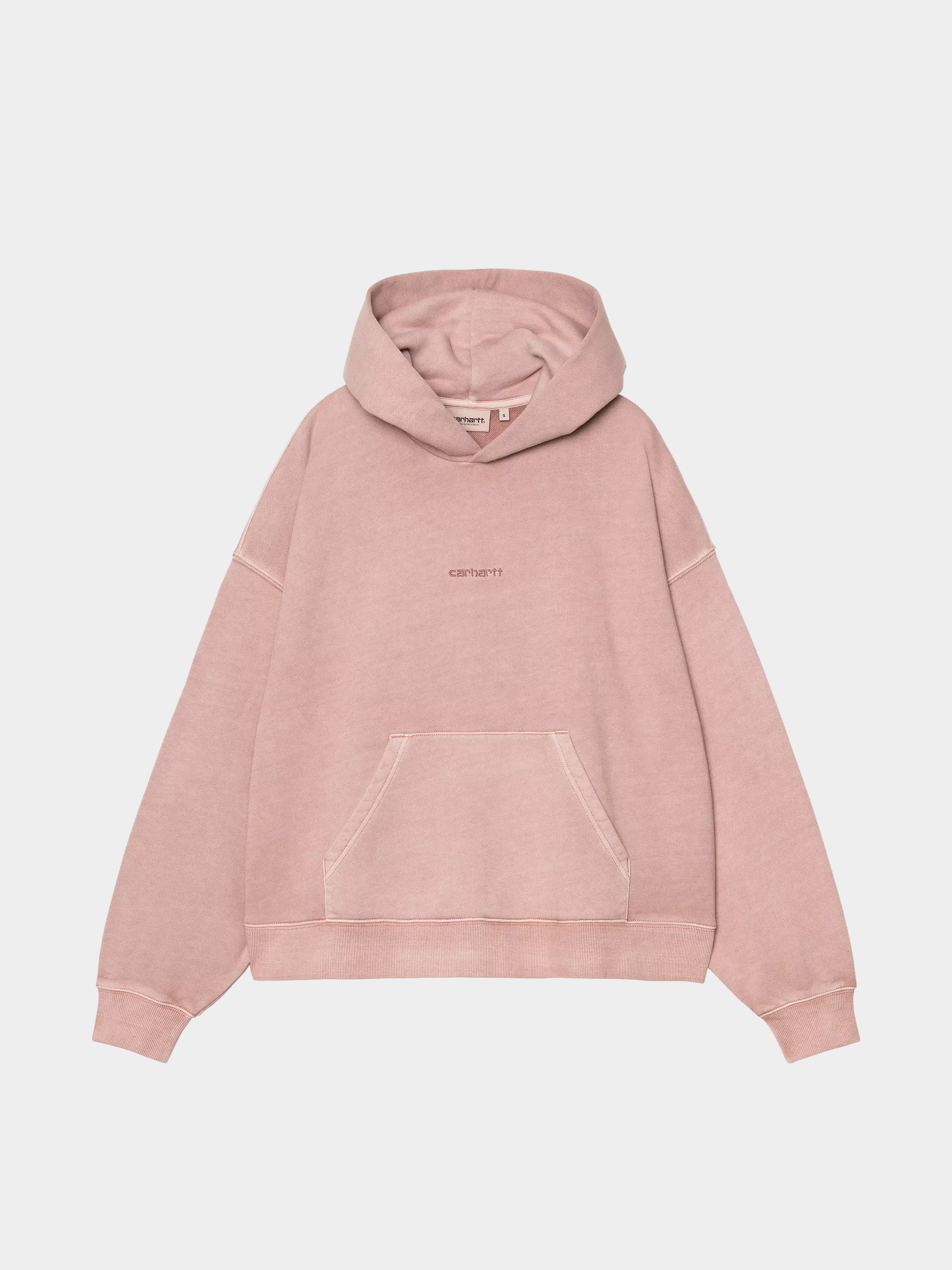 Суитшърт с качулка Carhartt WIP Benton HD Wmn (glassy pink/garment dyed)