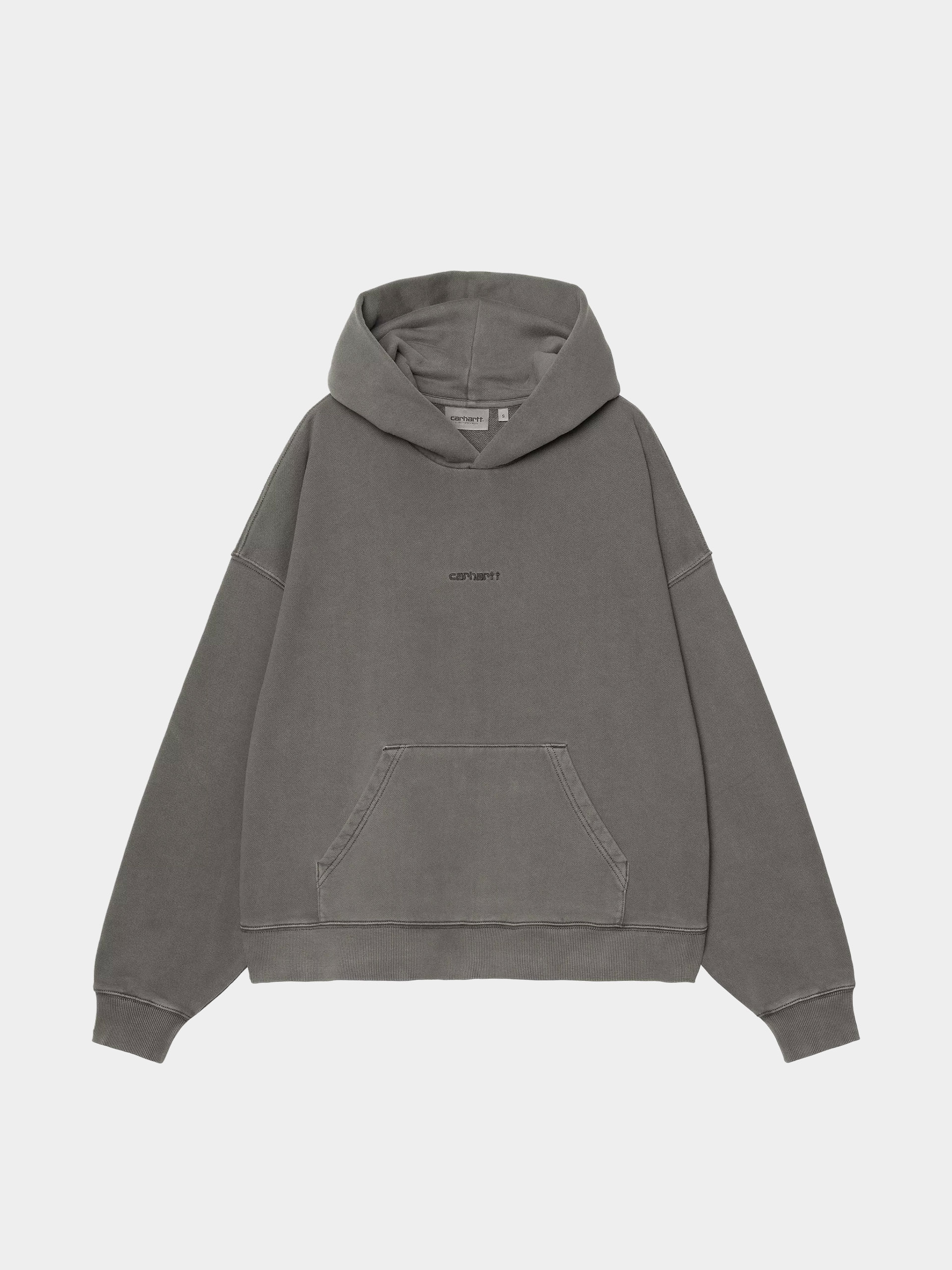 Суитшърт с качулка Carhartt WIP Benton HD Wmn (graphite/garment dyed)