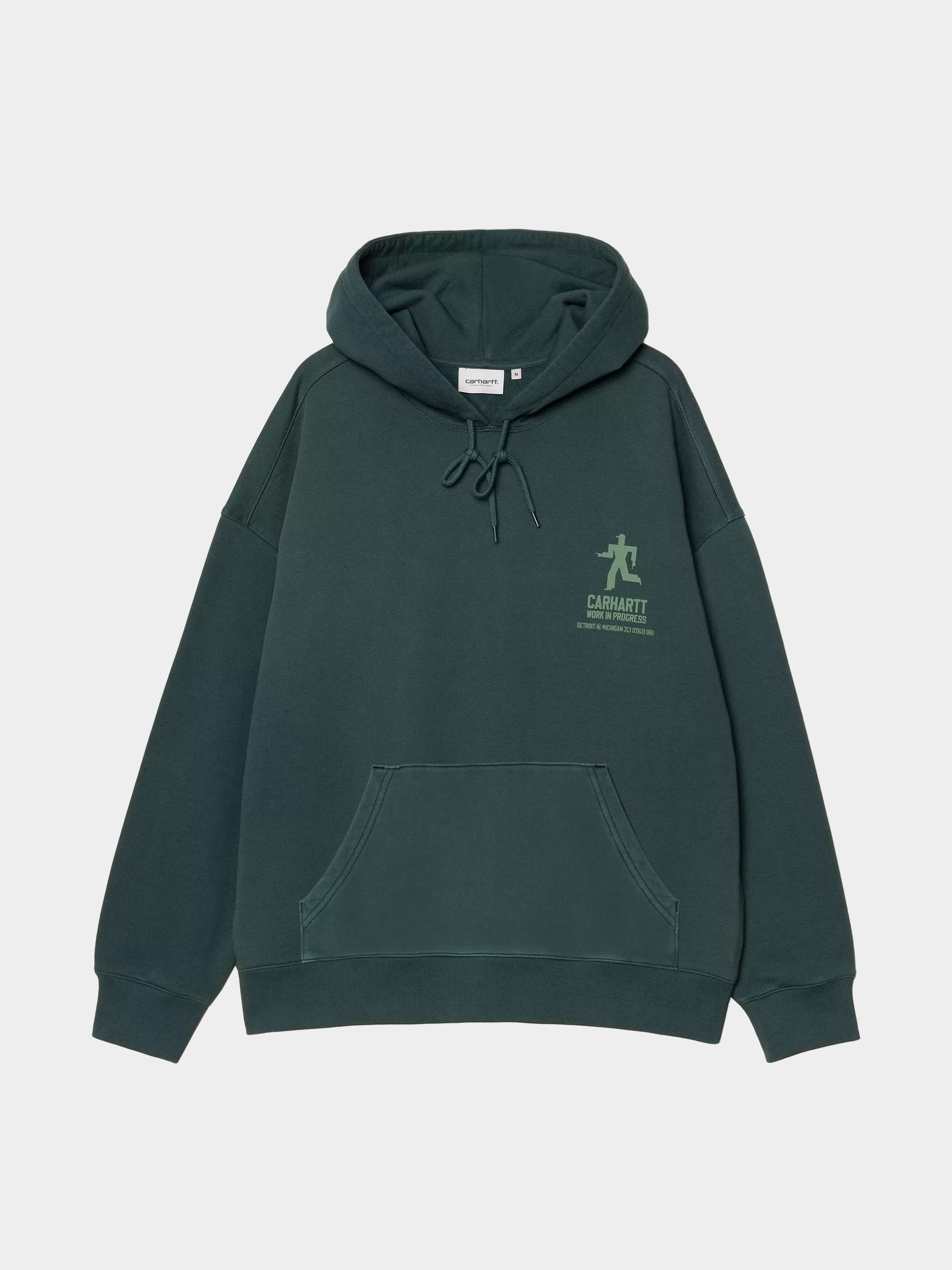 Суитшърт с качулка Carhartt WIP Distance HD (dark fir/stone dyed)