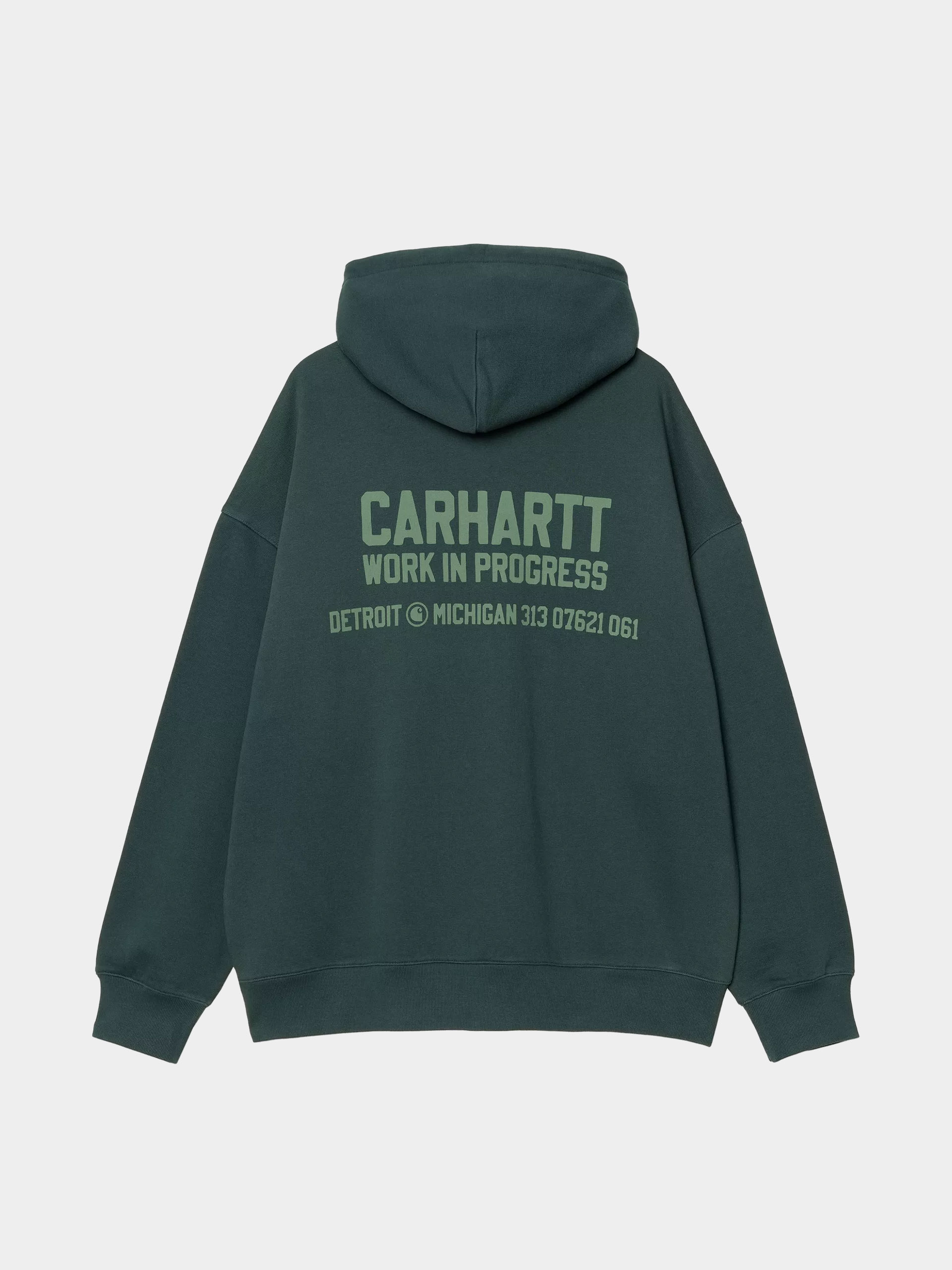Суитшърт с качулка Carhartt WIP Distance HD (dark fir/stone dyed)